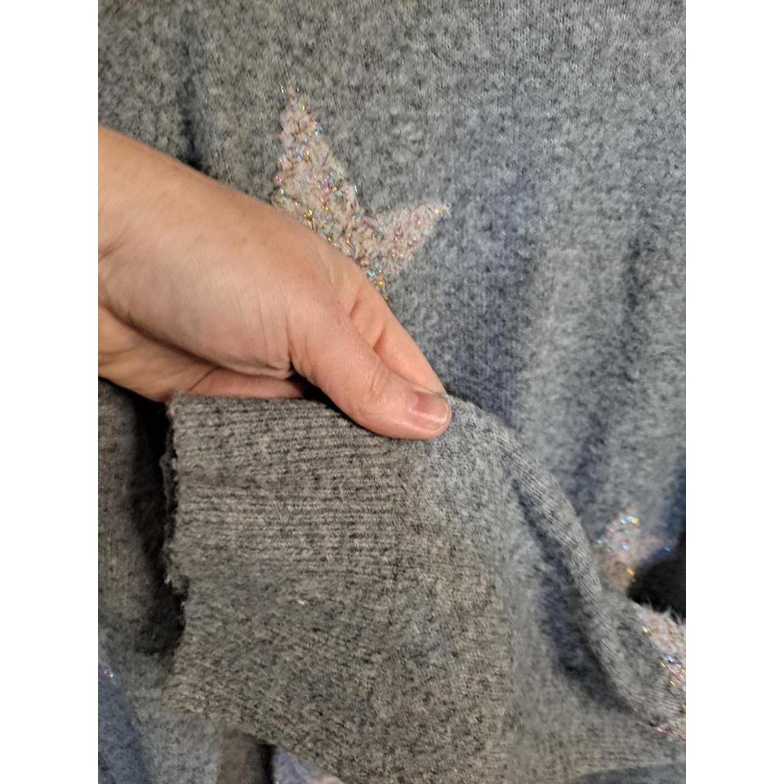 Lou & Grey Lou & Grey for Loft Gray Crew Neck‎ Star Sweater Size XL Size XL / US 12-14 / IT 48-50 - 3 Thumbnail
