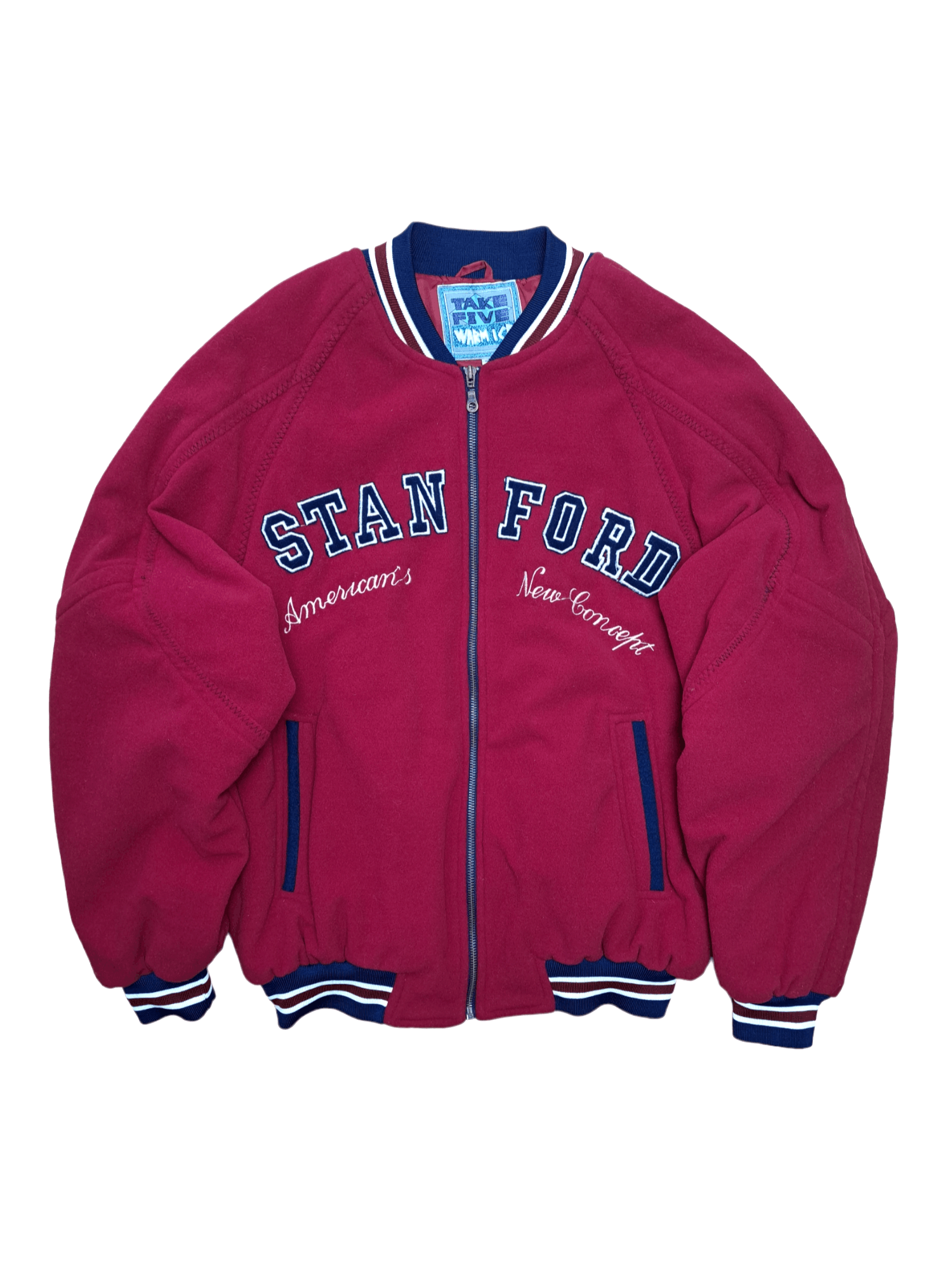 Other vintage bomber jacket new york take five retro 90s stanford Size US XL / EU 56 / 4 - 1 Thumbnail
