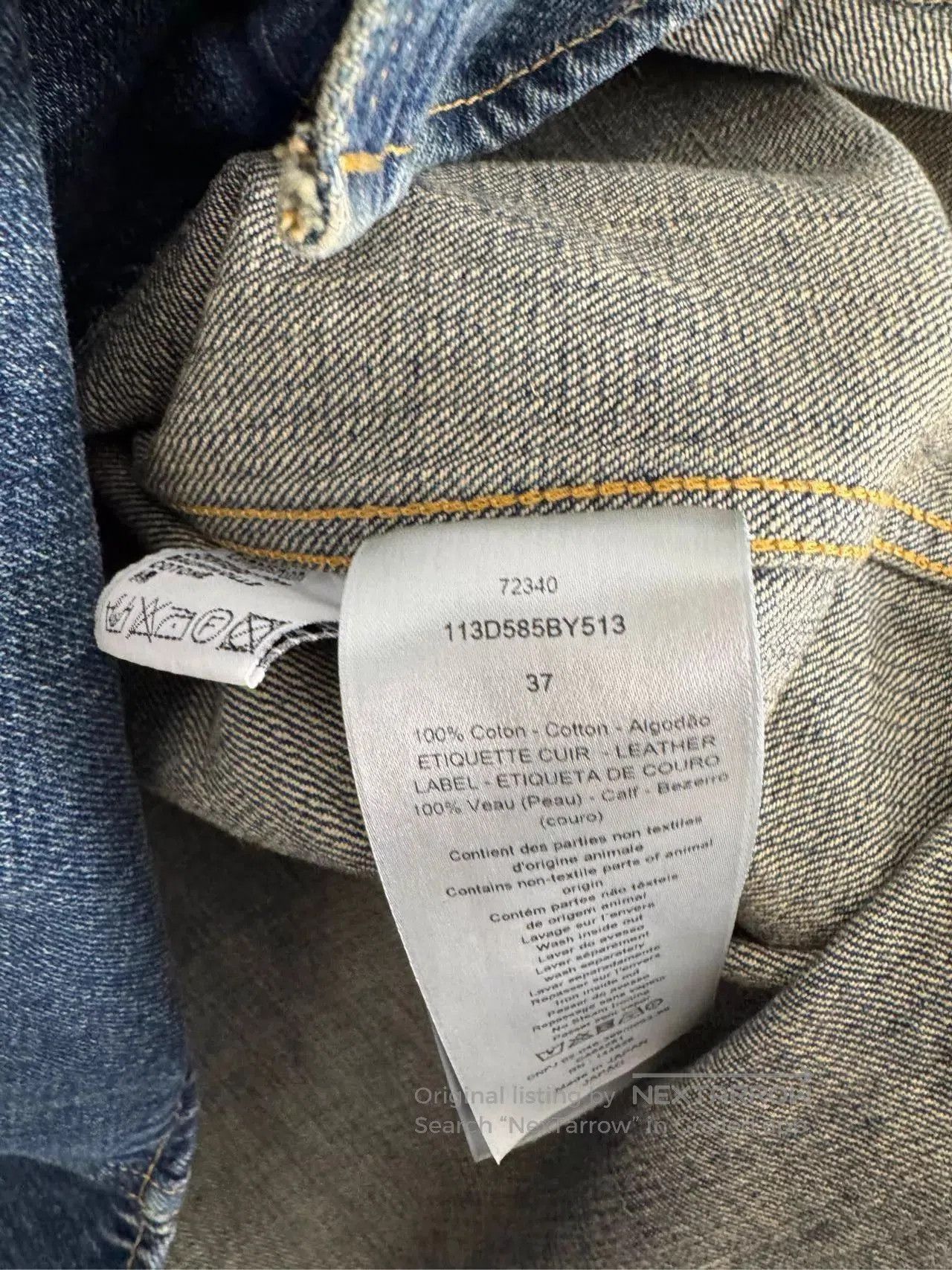 Dior Blue Denim Long Sleeve Button. Size US XS / EU 42 / 0 - 5 Thumbnail