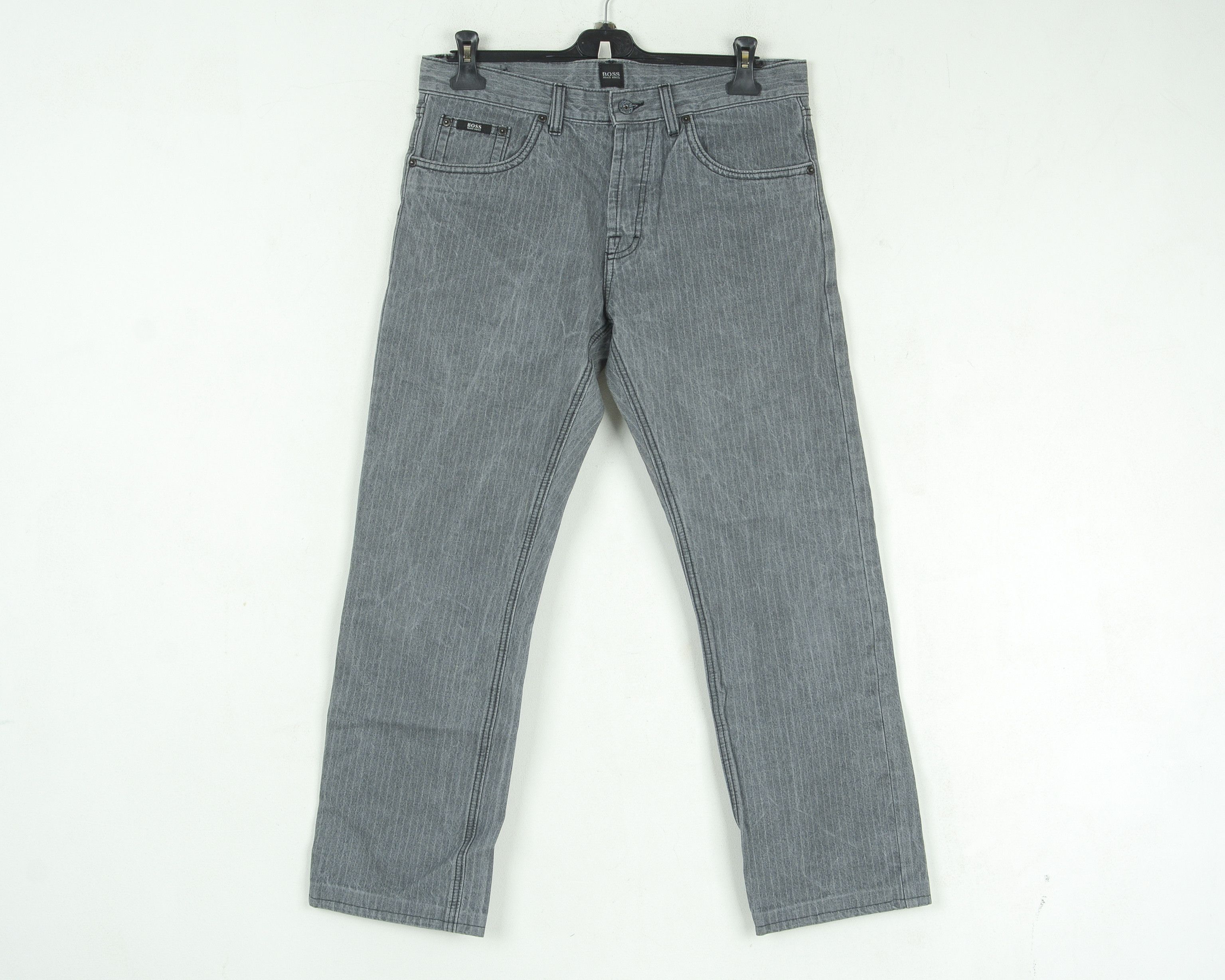Hugo 'Scout 1' W33 L28 Straight Jeans Denim Pants Pinstriped Size US 33 - 1 Thumbnail