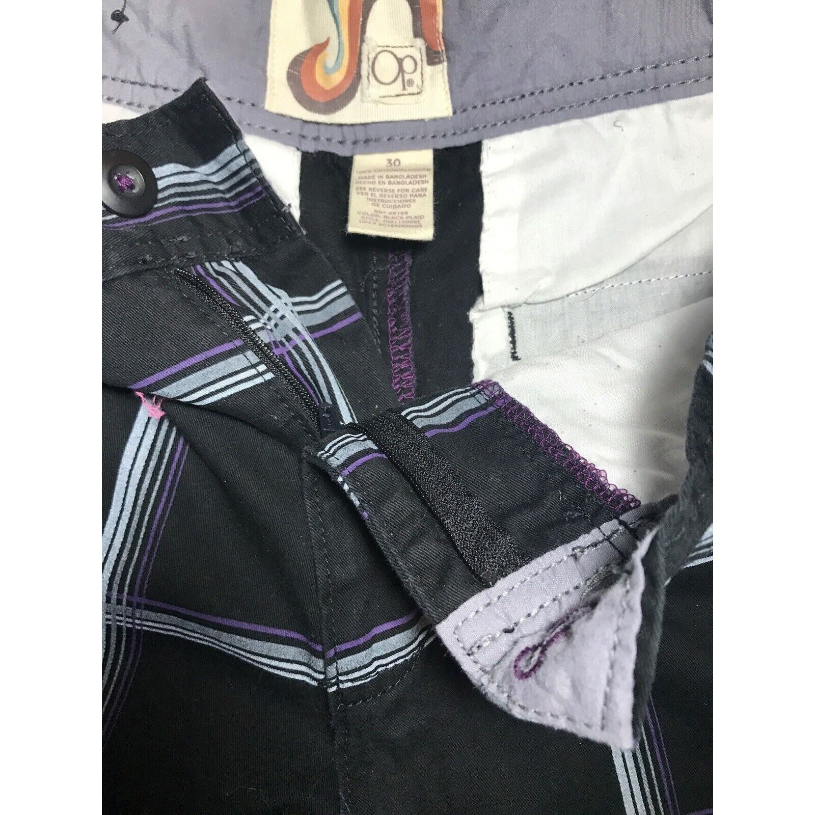 Other Op Ocean Pacific Men’s Cotton Shorts Size 30 Black, White, P Size US 30 / EU 46 - 8 Thumbnail