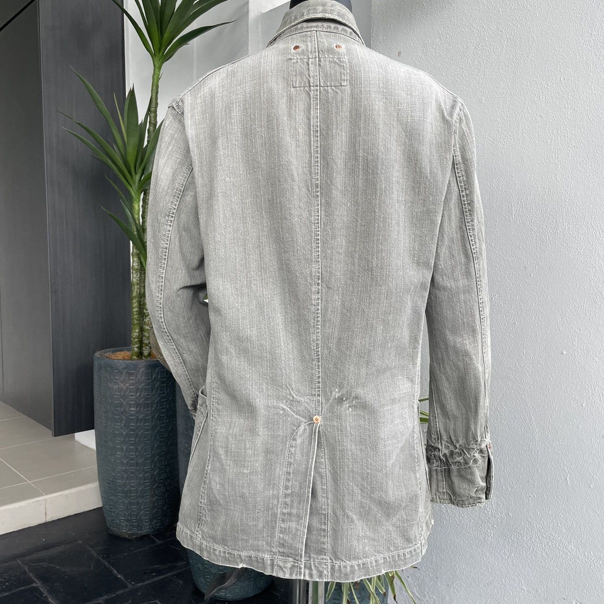 Levi's × Levi's Vintage Clothing Vintage Levis Denim Redloop Grey workers Jacket Size L / US 10 / IT 46 - 9 Thumbnail