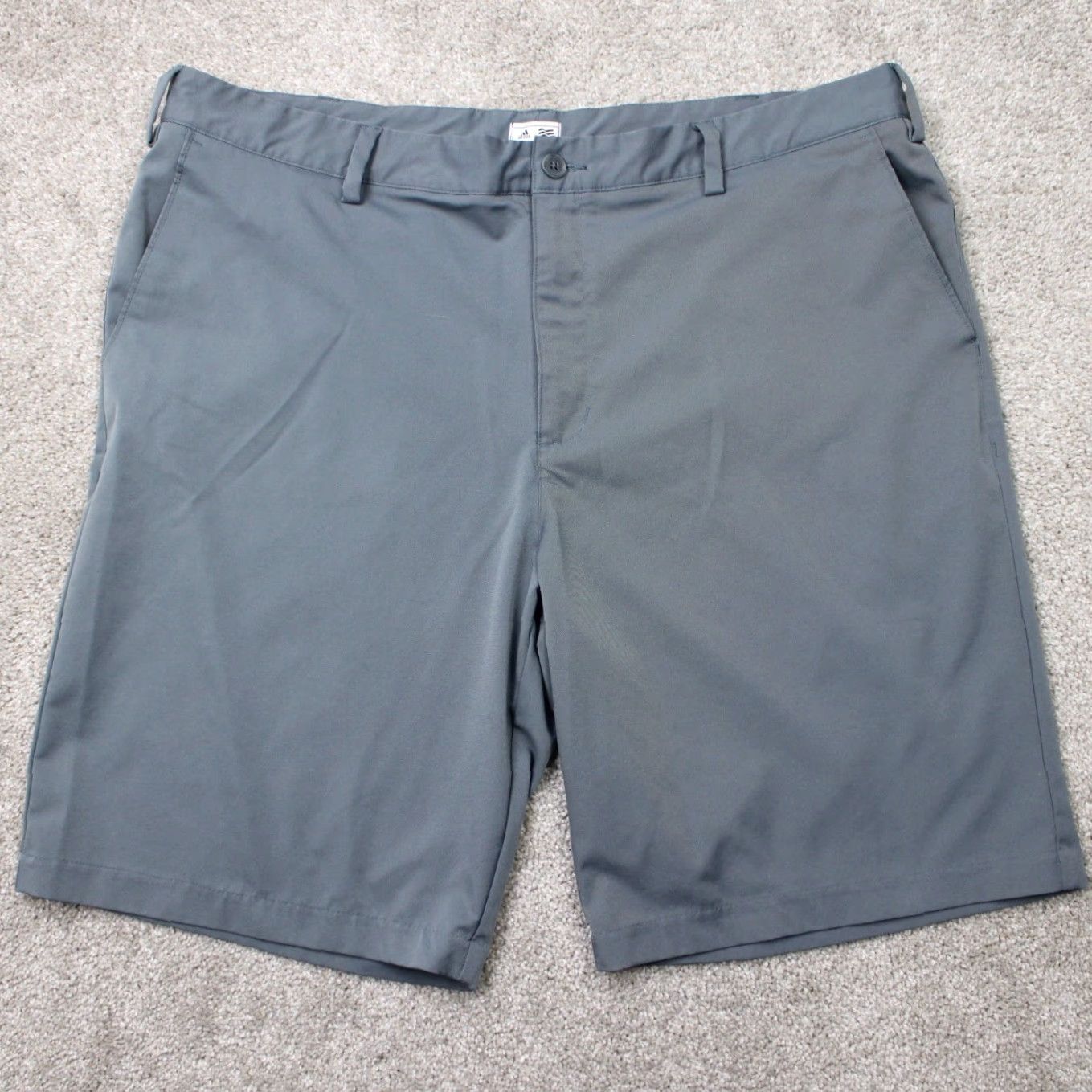 Adidas Adidas Shorts Mens 40 Gray Golf Flat Front 100% Polyester Athletic Chino Casual Sports Dress Code Mens Size US 40 / EU 56 - 2 Thumbnail
