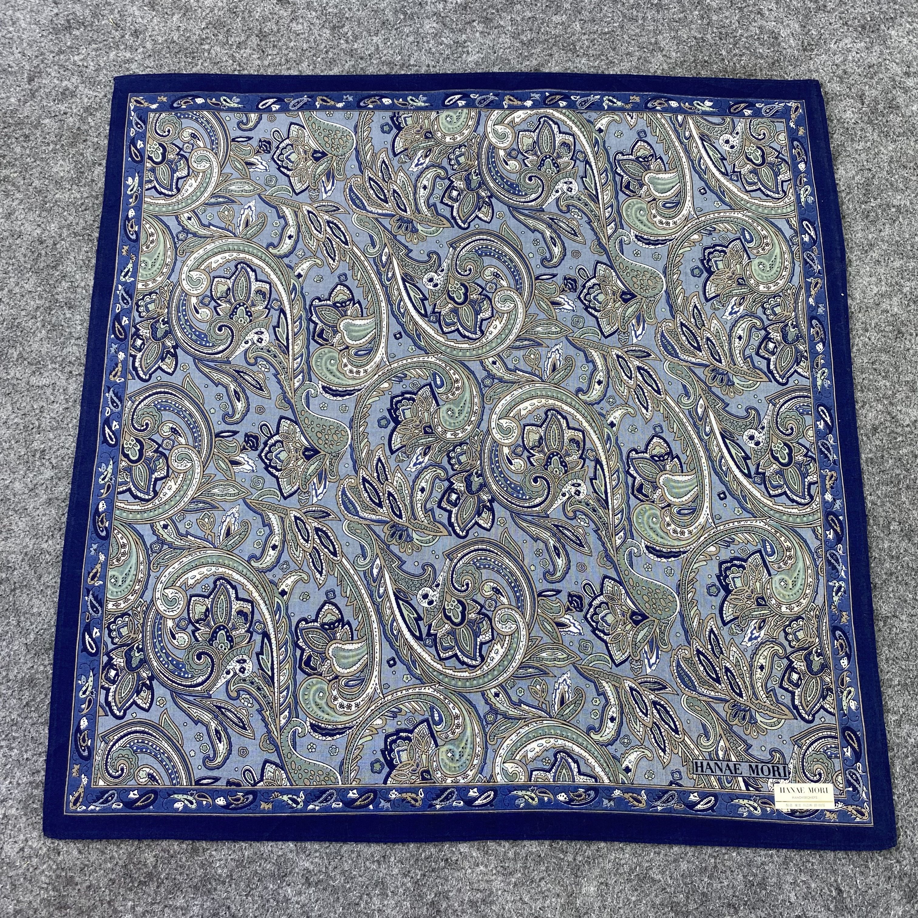 Hanae Mori Hanae Mori Paislee Handkerchief / Bandana / Neckerchief-B891 Size ONE SIZE - 3 Thumbnail