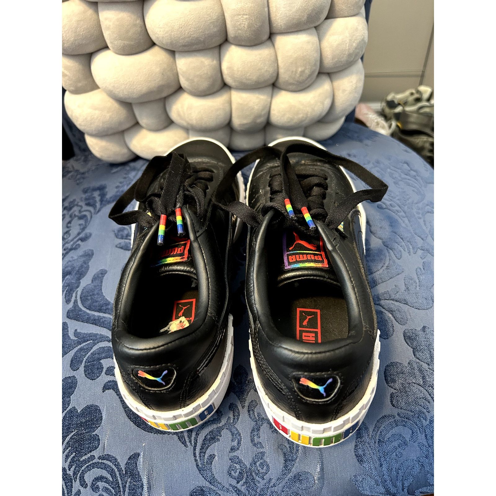 Puma Black Puma Pride Leather Sneakers Size 8.5/EU39 Size US 8.5 / IT 38.5 - 5 Thumbnail