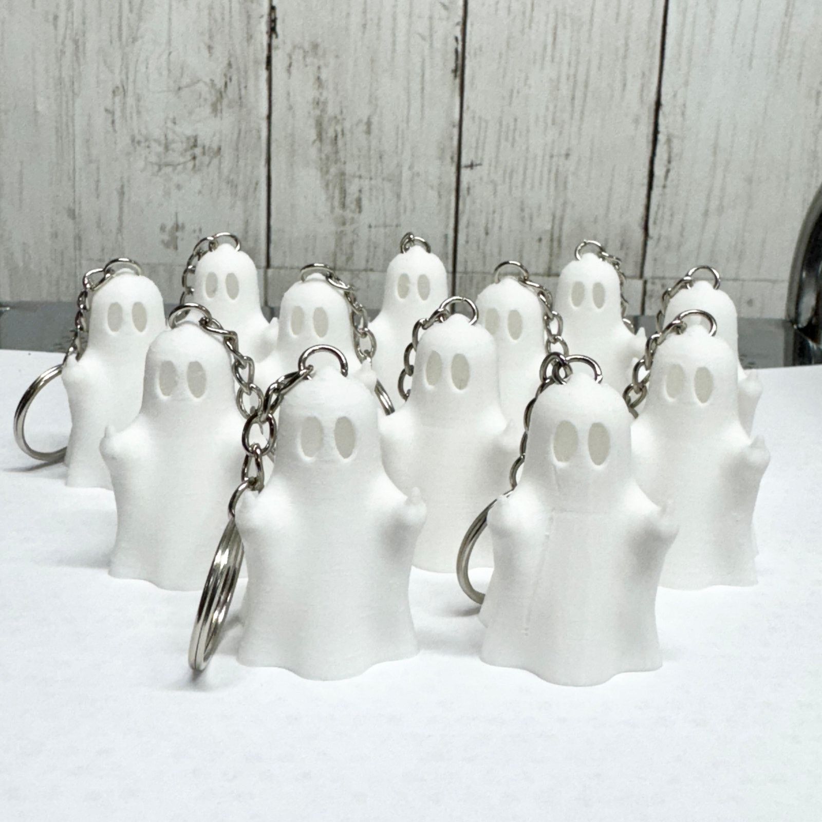 Other 3D Printed Ghost Funny Keychain White Ghost Design Chain Size ONE SIZE - 2 Thumbnail