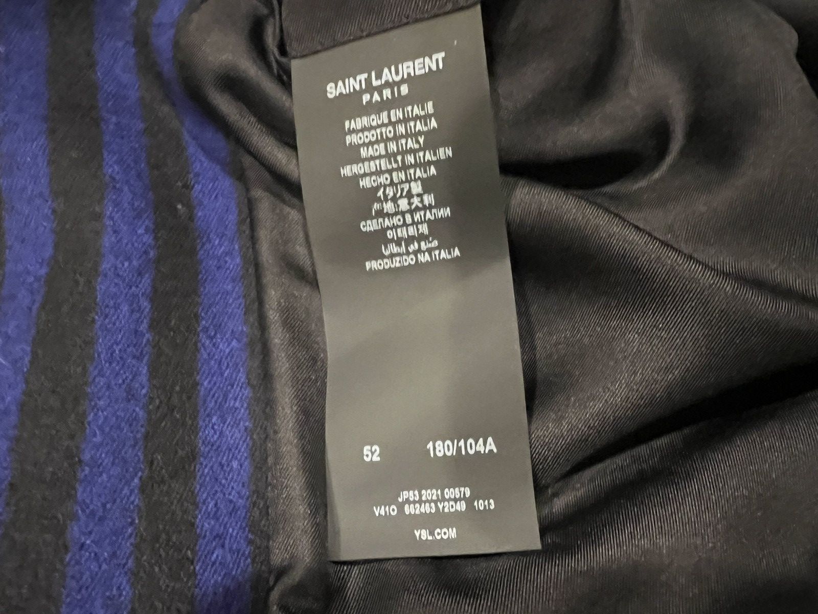 Saint Laurent Paris Saint Laurent men’s striped blazer. 52/42. $2990 Size 42R - 6 Thumbnail