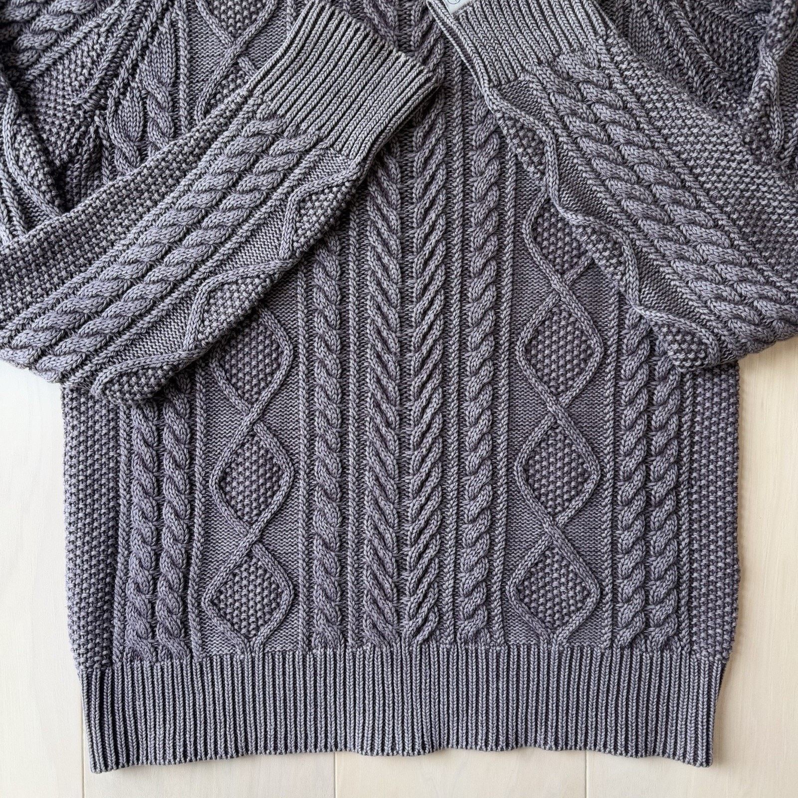 Rag & Bone Rag & Bone Dexter Aran Cable Knit Sweater Small Mauve Size S / US 4 / IT 40 - 5 Thumbnail