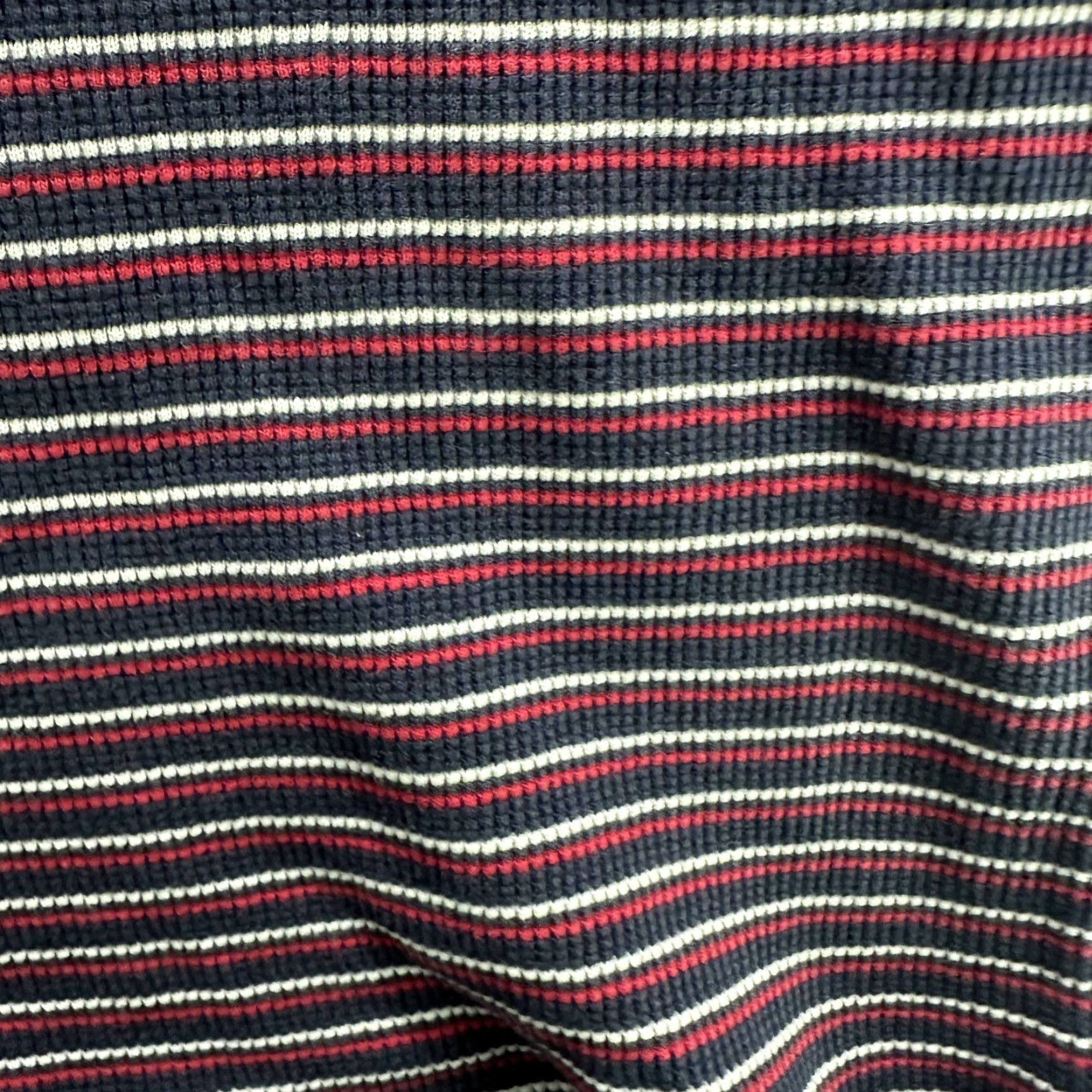 Chaps Chaps Ralph Lauren Sweater Mens Large Striped Waffle-Knit Crest Pullover Navy Red White Crewneck Size US L / EU 52-54 / 3 - 4 Thumbnail