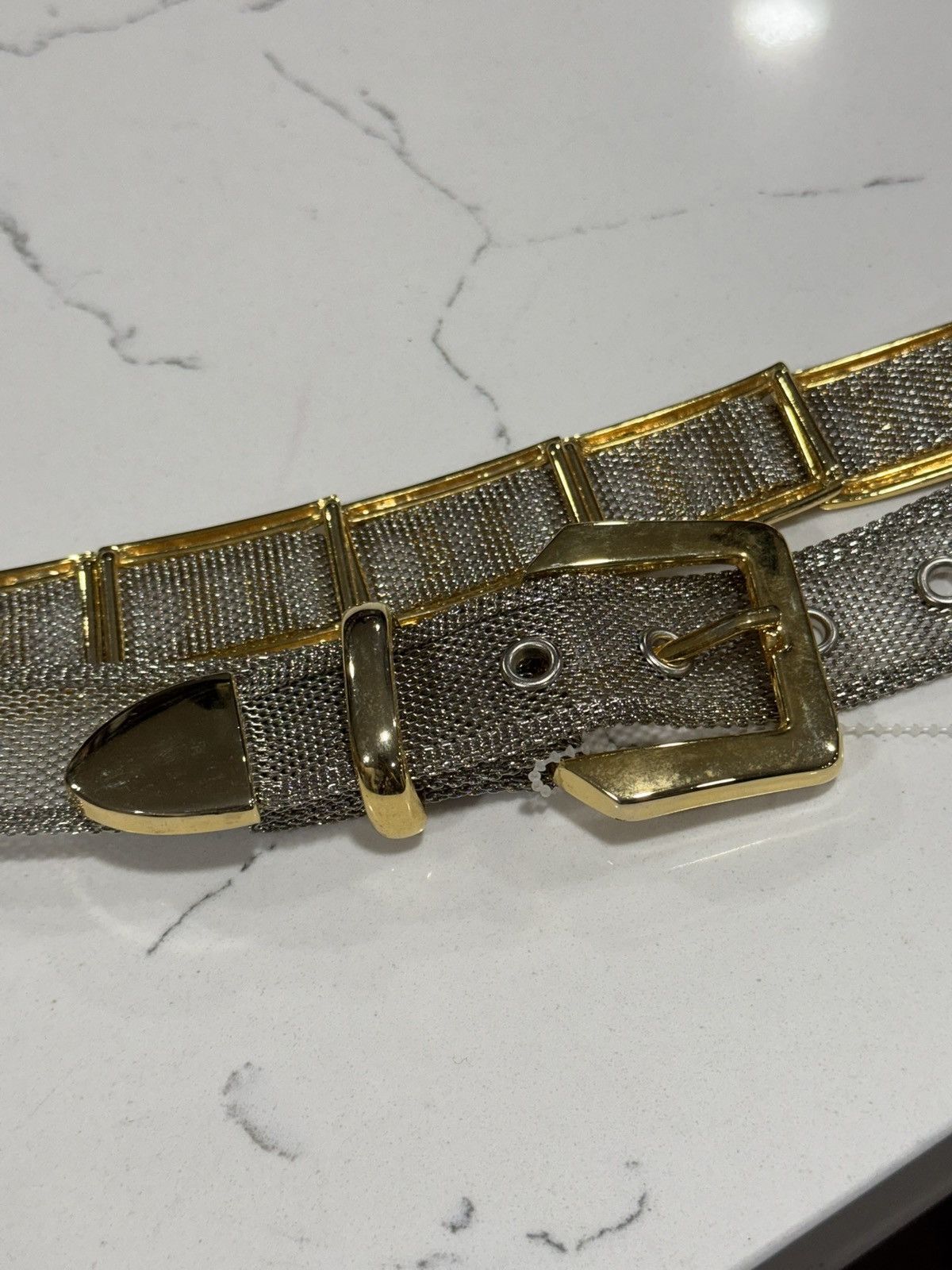 Vintage Vintage Gold/Silver Mesh Statement Belt Size ONE SIZE - 3 Thumbnail