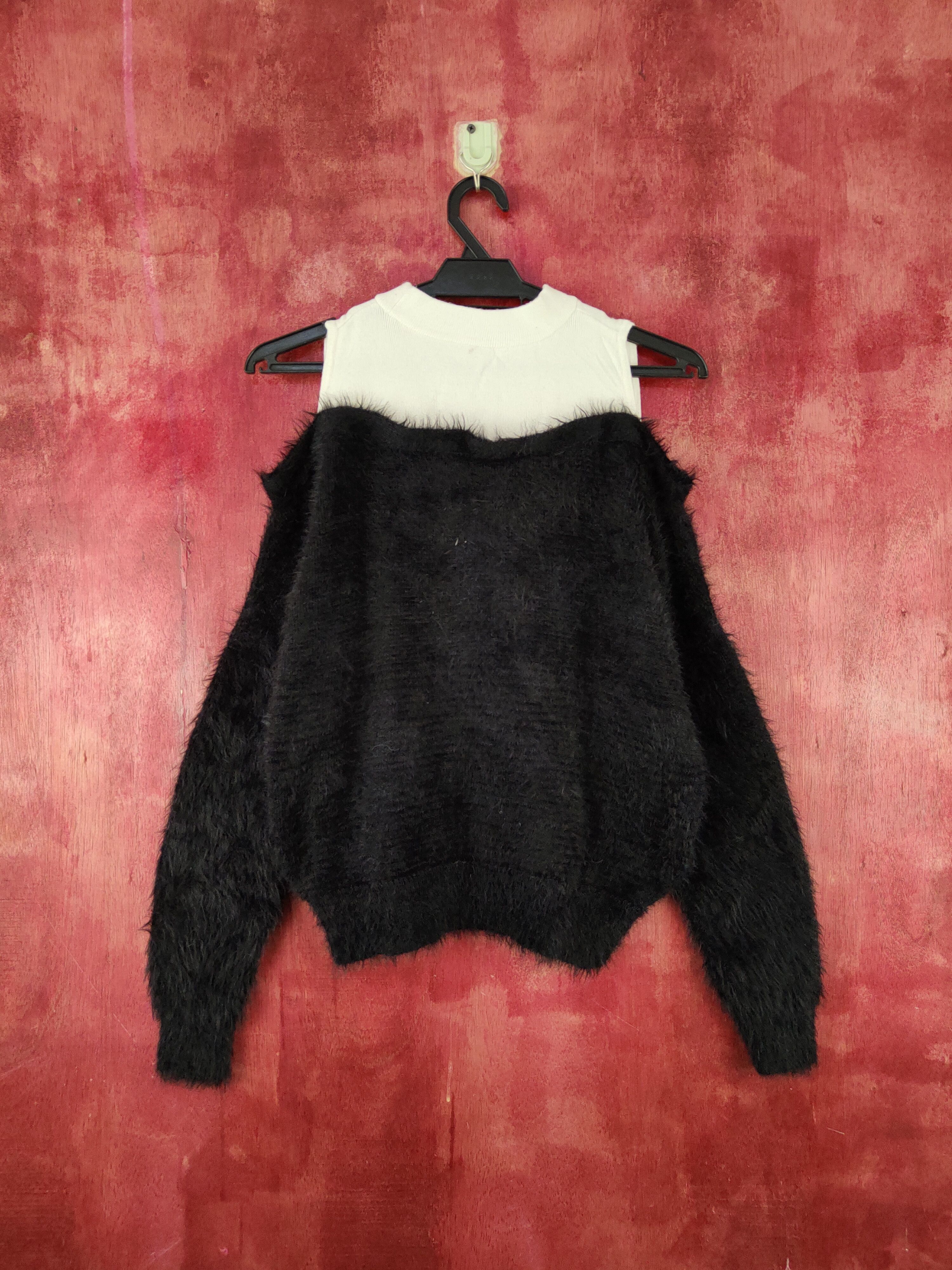 Japanese Brand × Vintage Cecil McBee Black Fur Mohair Knitwear Cardigan #S2073 Size M / US 6-8 / IT 42-44 - 7 Thumbnail