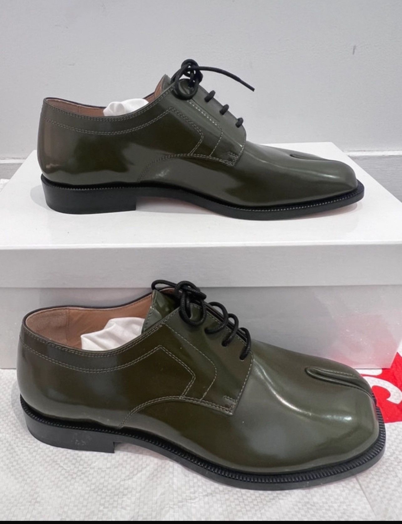 Maison Margiela Tabi lace up olive green Size US 9 / IT 39 - 8 Thumbnail