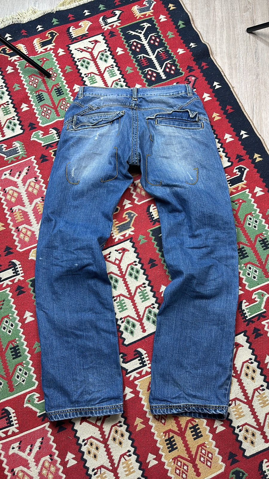 Hysteric Glamour × Vintage Vintage Reworked Distressed Y2K Jeans Size US 33 - 5 Thumbnail