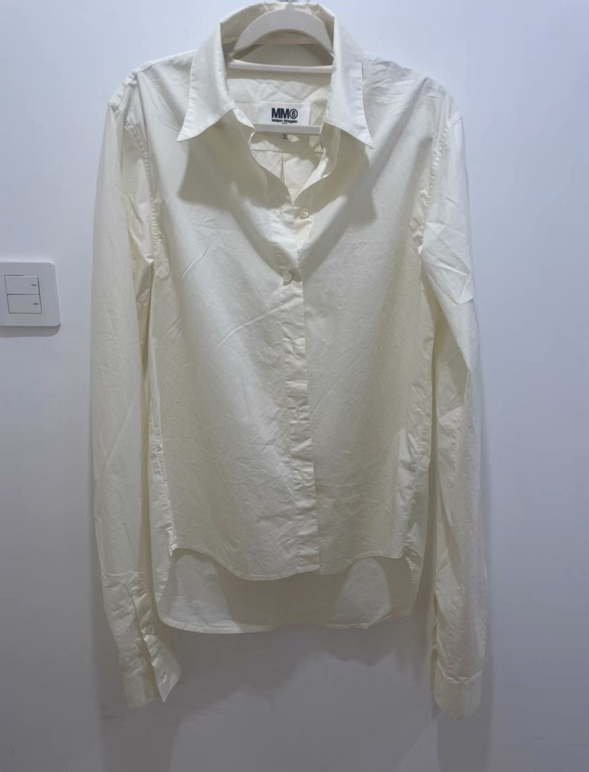 MM6 MM6 Maison Margiela Cut-Out Neckline Hybrid Shirt Size XS / US 0-2 / IT 36-38 - 1 Thumbnail