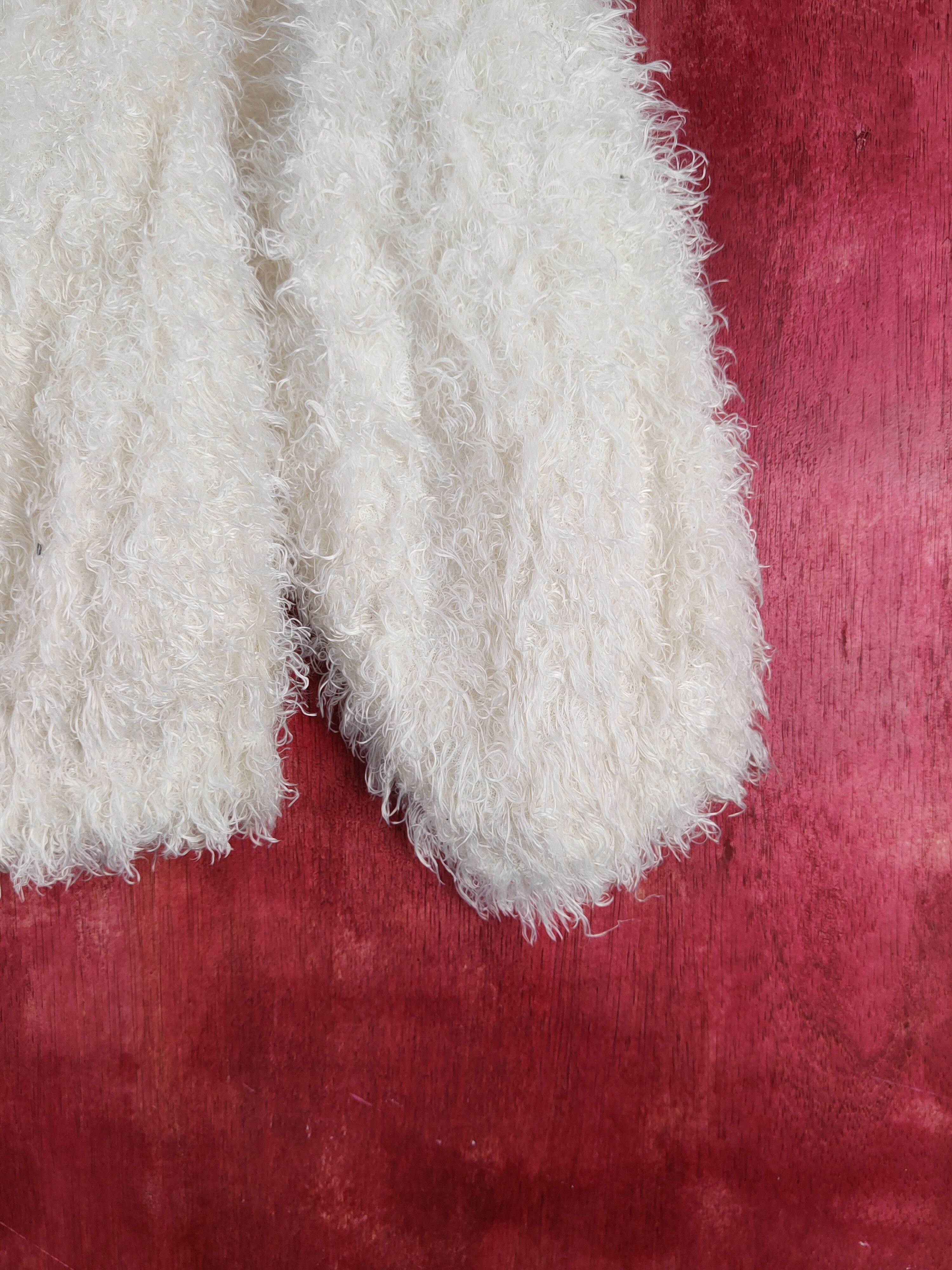 Aran Isles Knitwear × Japanese Brand × Vintage Vis Ivory Shag Shaggy Fur Mohair Knitwear #S2076 Size XS / US 0-2 / IT 36-38 - 6 Thumbnail