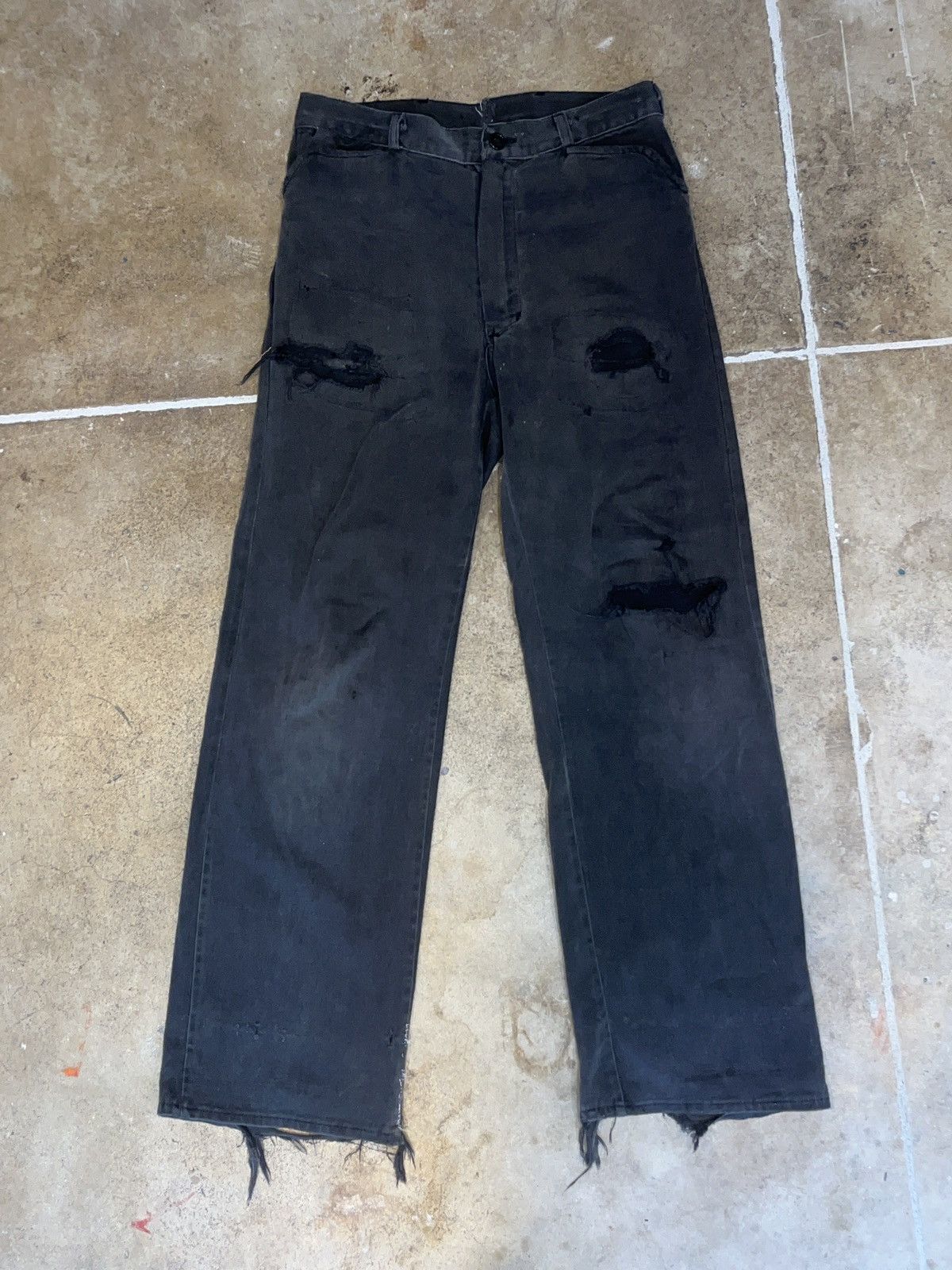 image of Vintage Rail Chief 1950's American Workmans Pant in Black, Men's (Size 30)