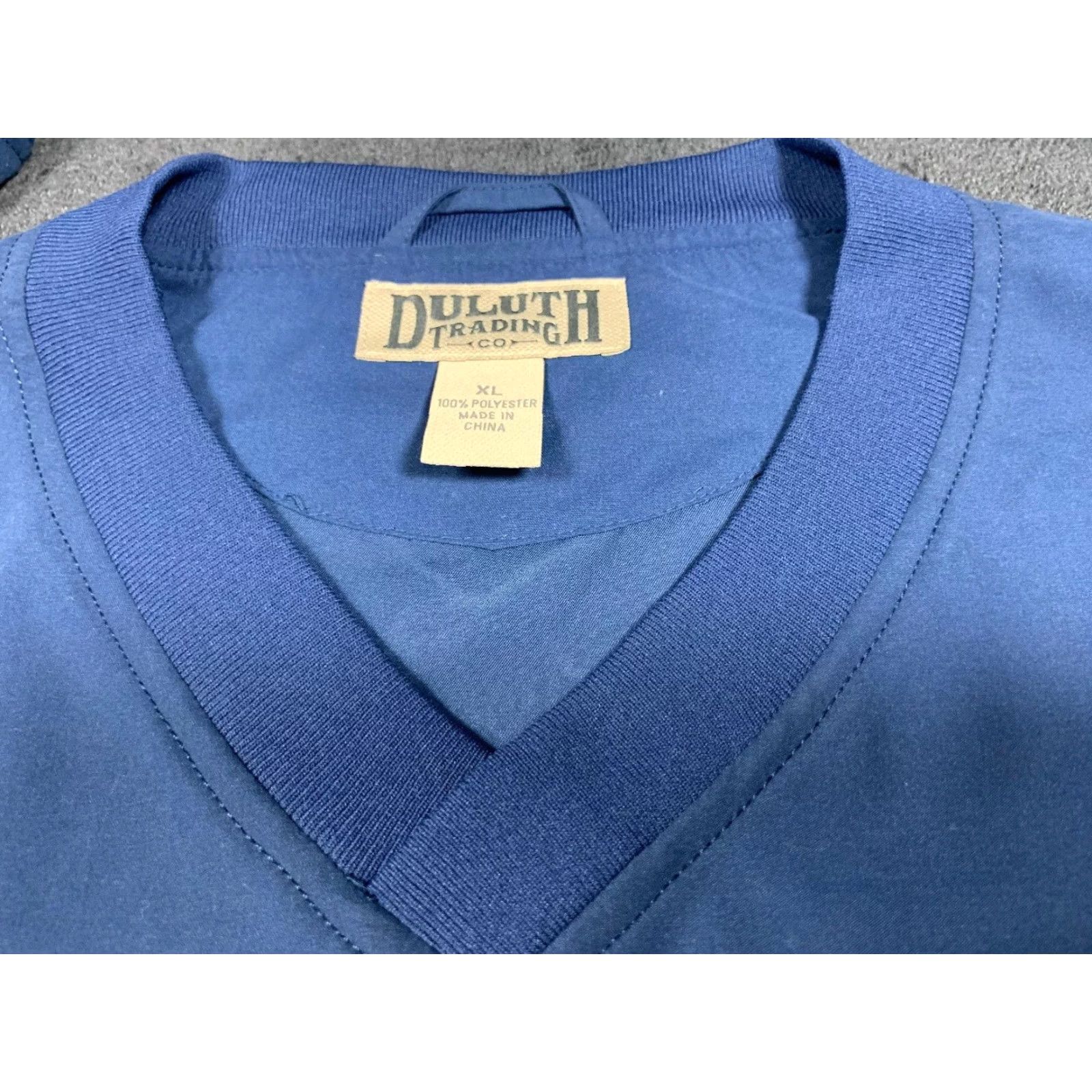 Duluth Trading Company Duluth Trading Company V Neck Pullover Wind Jacket Blue Men's XL Polyester Size US XL / EU 56 / 4 - 3 Thumbnail