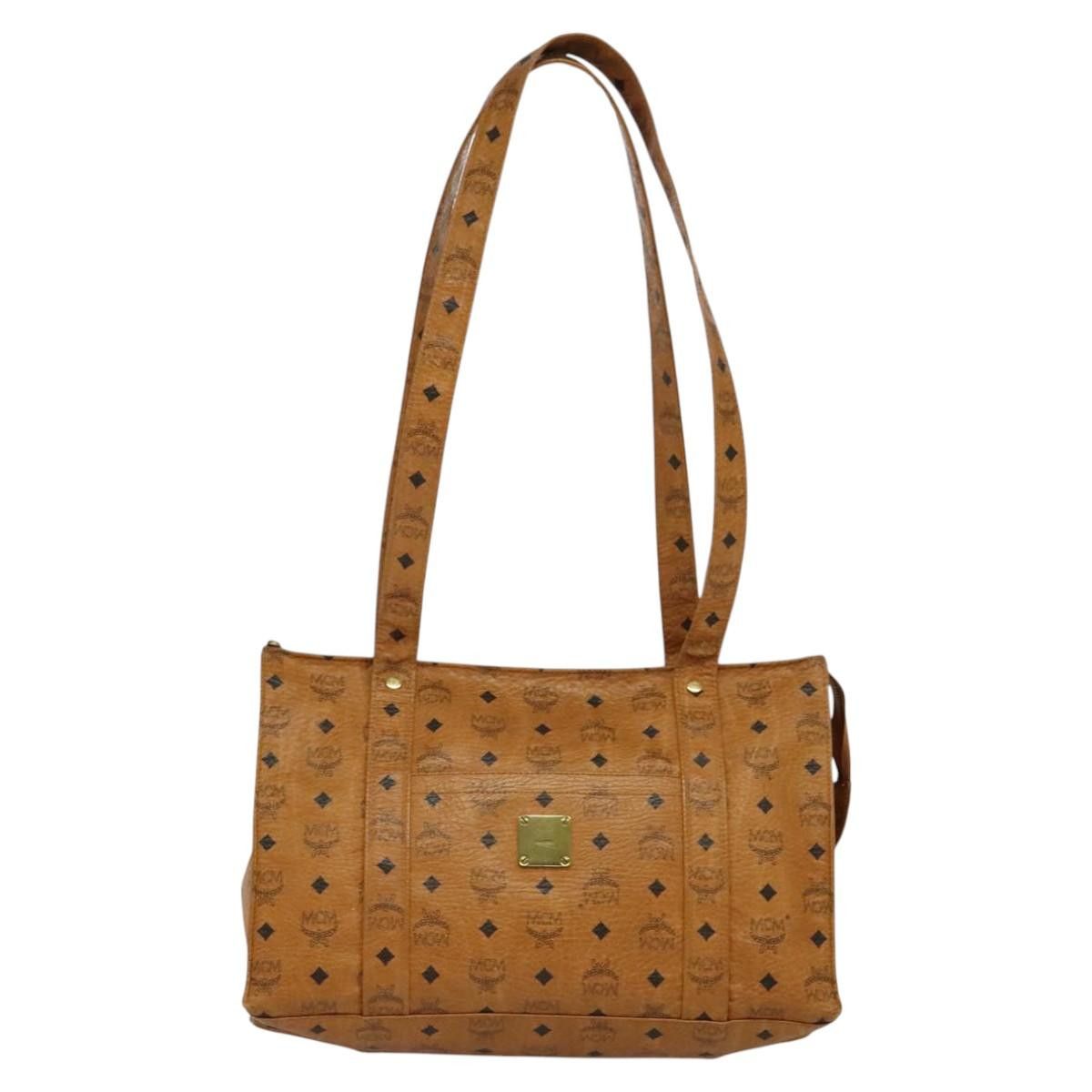 MCM Visetos Brown Leather Tote Bag (Pre-Owned) Size ONE SIZE - 1 Thumbnail