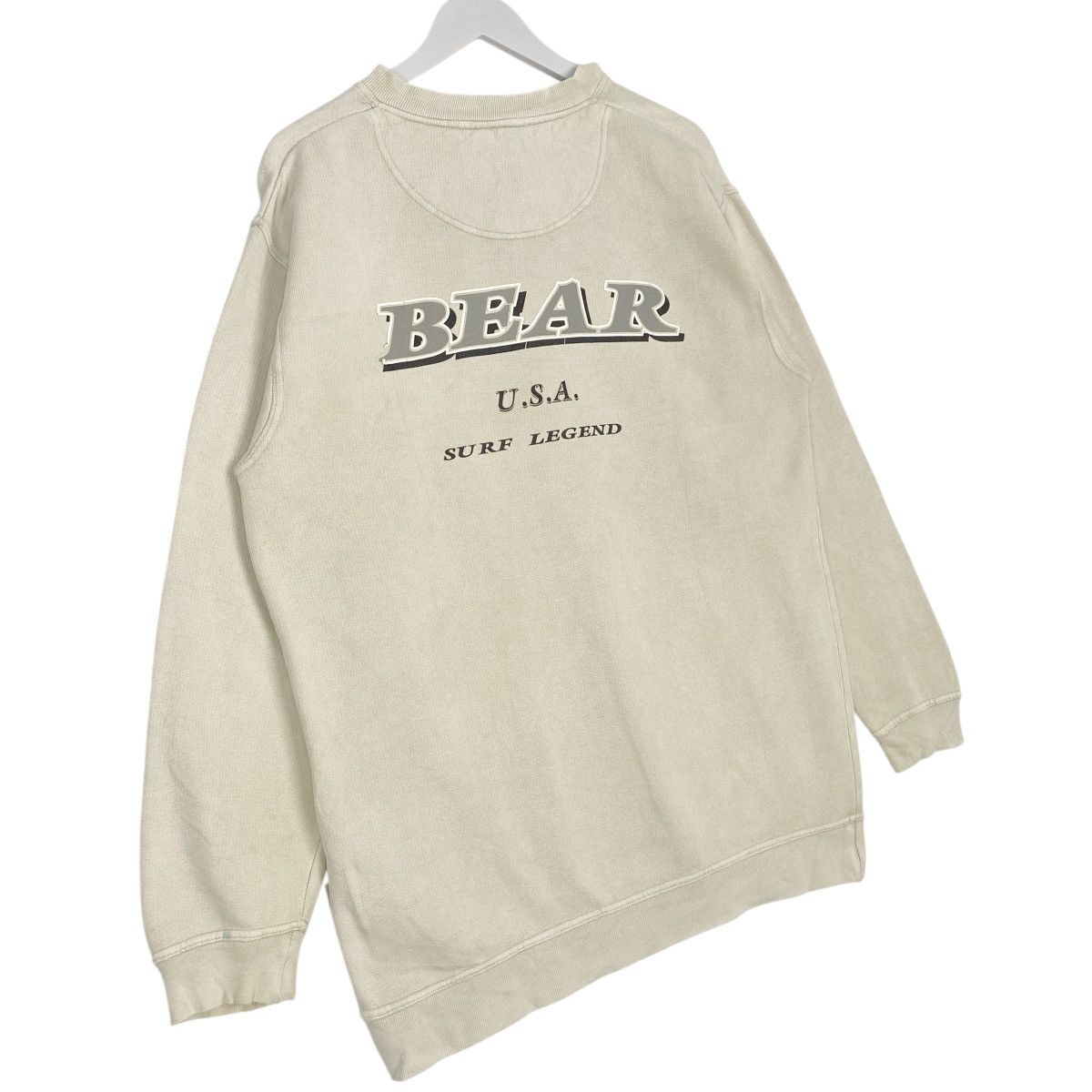 Vintage Vintage Bear Crewneck Sweatshirt White Pullover Jumper Sz M Size US M / EU 48-50 / 2 - 9 Thumbnail