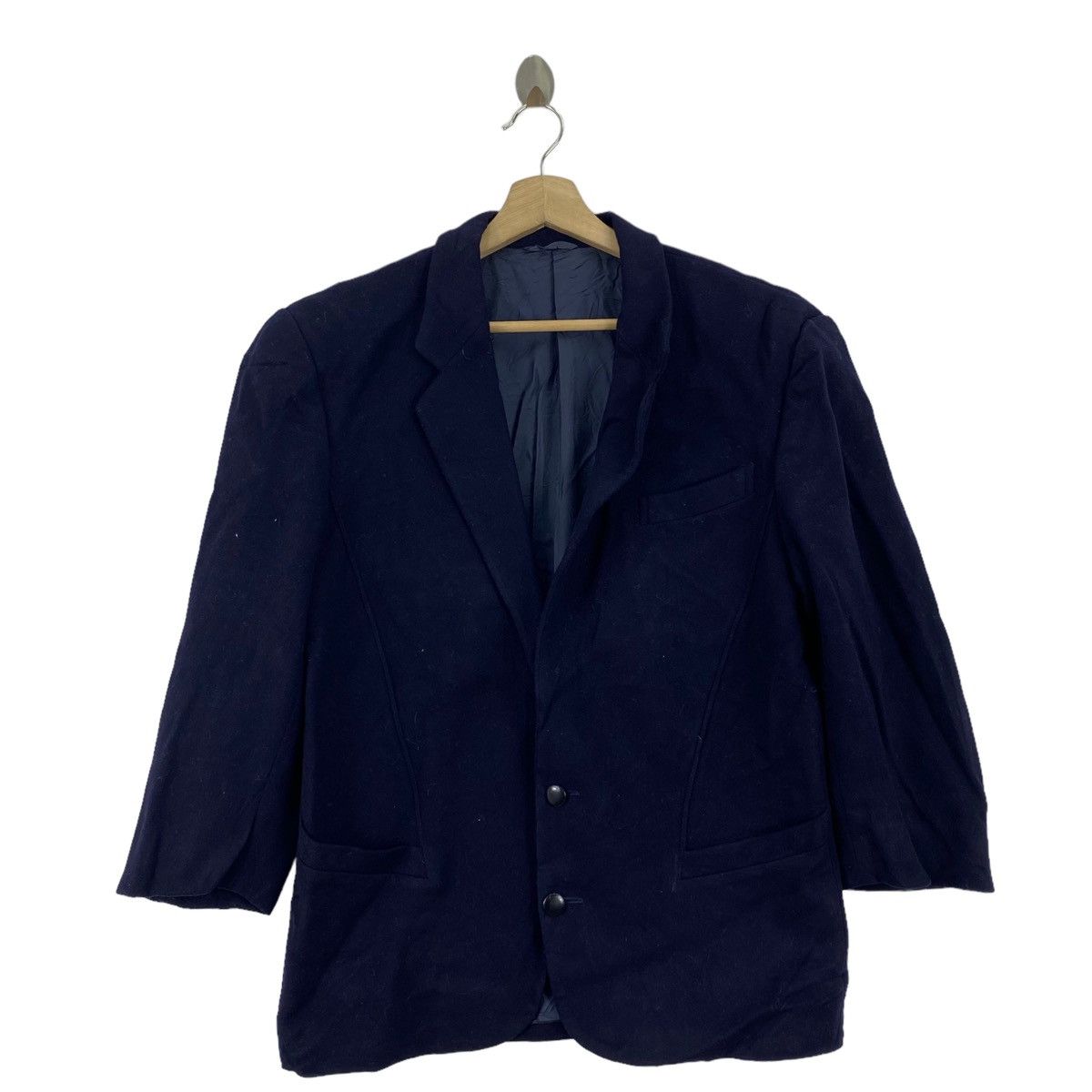 Vintage THIERRY MUGLER PARIS Plain Blue Blazer Coat