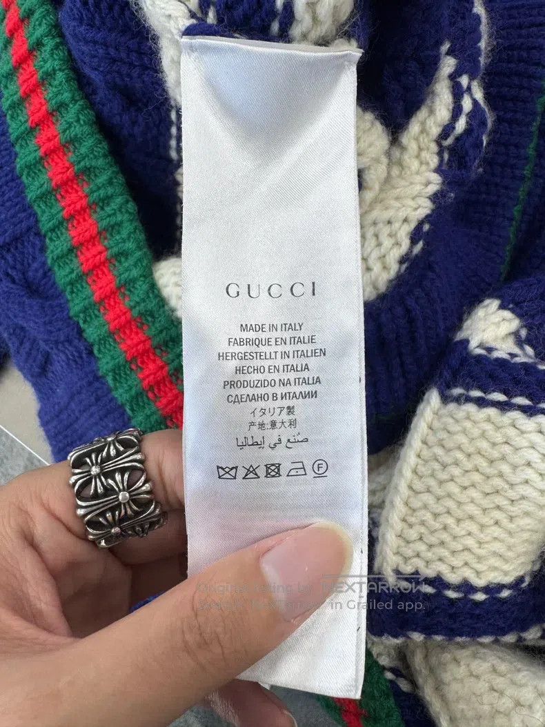 Gucci Gucci Blue and white double G gold buckle embroidered logo Size XS / US 0-2 / IT 36-38 - 3 Thumbnail