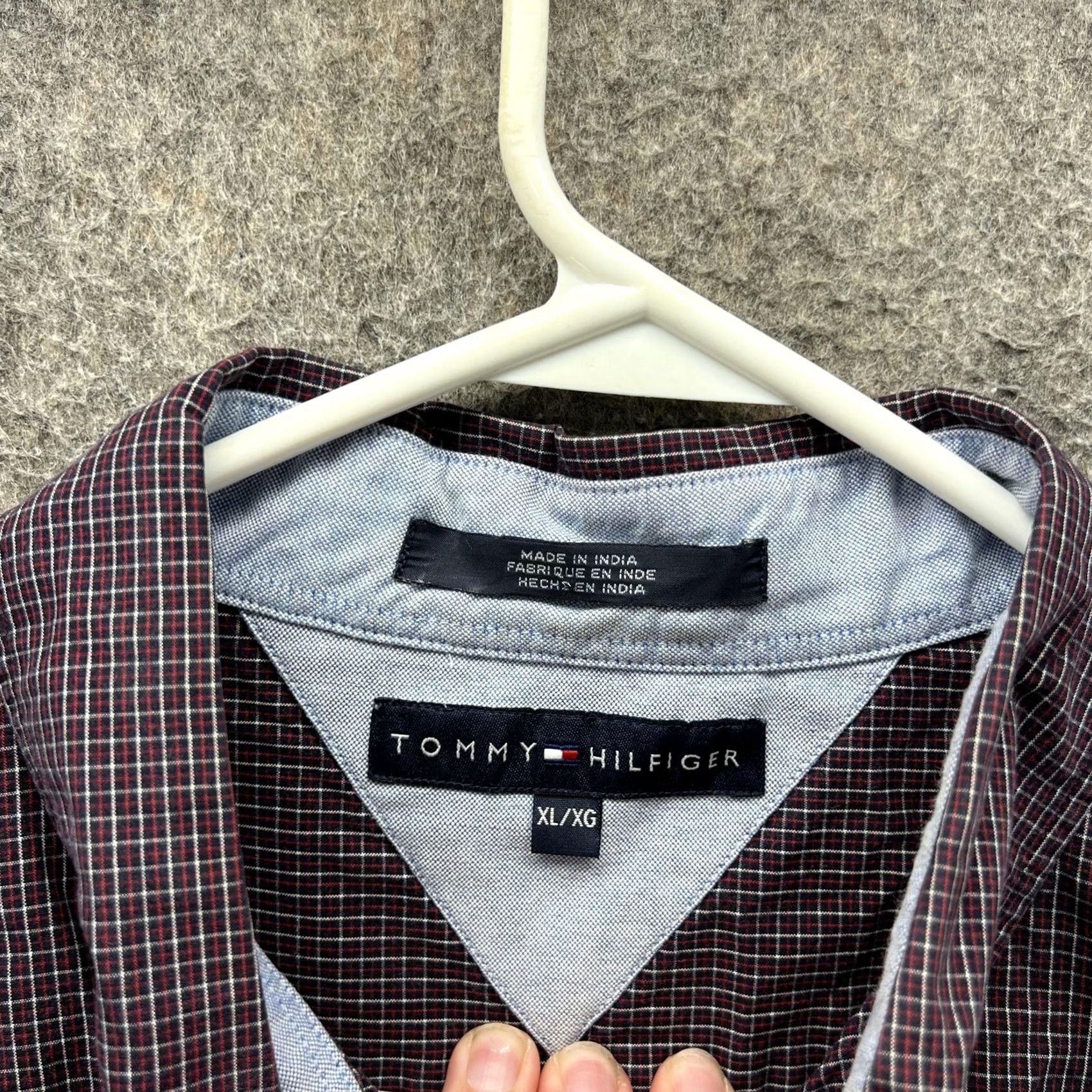 Tommy Hilfiger Tommy Hilfiger Shirt Mens XL Red Check Long Sleeve Button Front Casual Woven Size US XL / EU 56 / 4 - 6 Thumbnail