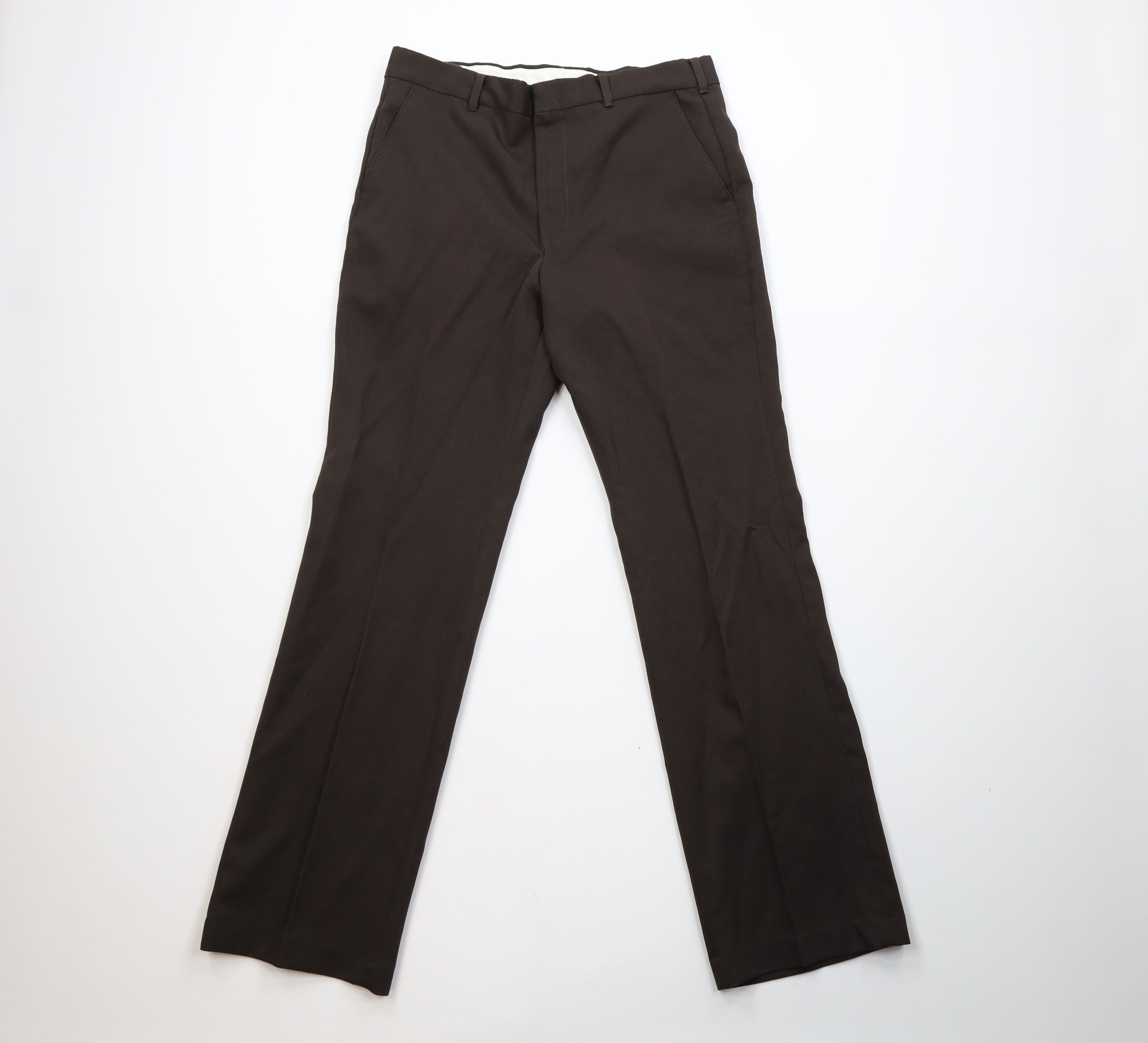 Vintage Vintage 70s Streetwear Flared Wide Leg Chino Pants Brown USA Size US 34 / EU 50 - 1 Thumbnail