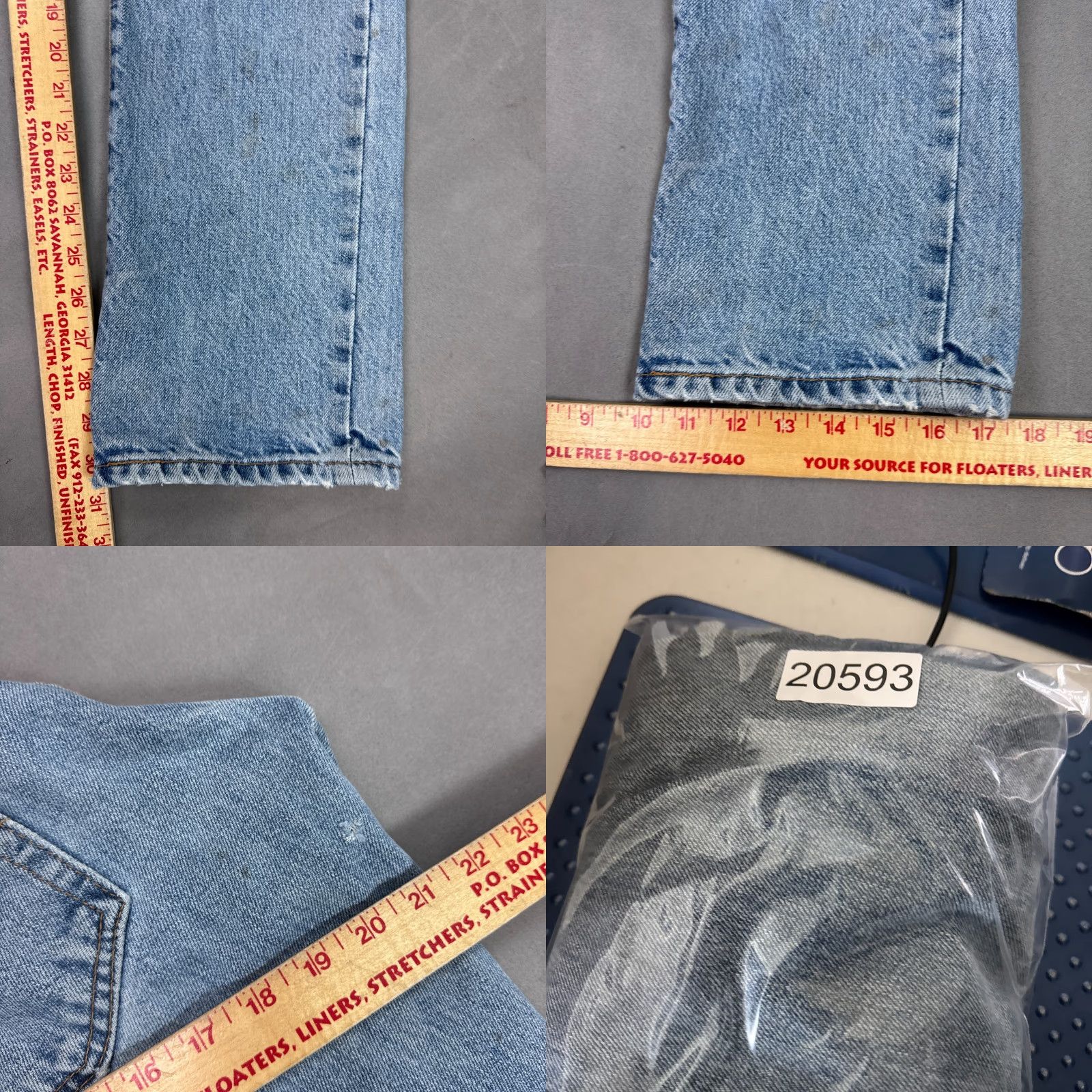 Levi's Levi's 501 Jeans Mens 30x32 Blue Button Fly Denim Pants Thrashed Destroyed Work Classic Straight Size US 30 / EU 46 - 11 Thumbnail