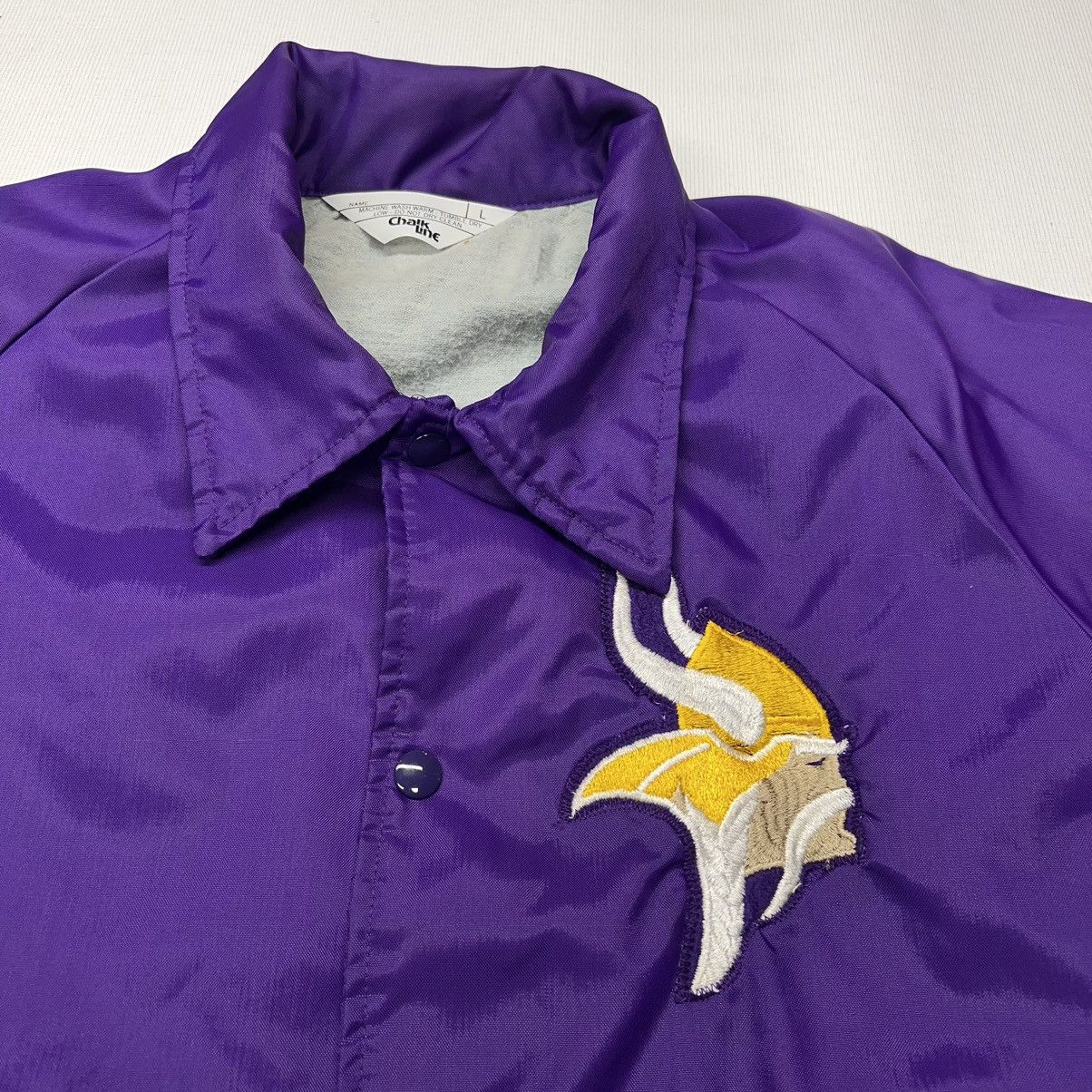 NFL × Vintage Minnesota Vikings Jacket Purple Chalk Line Coach Windbreaker Size US L / EU 52-54 / 3 - 3 Thumbnail