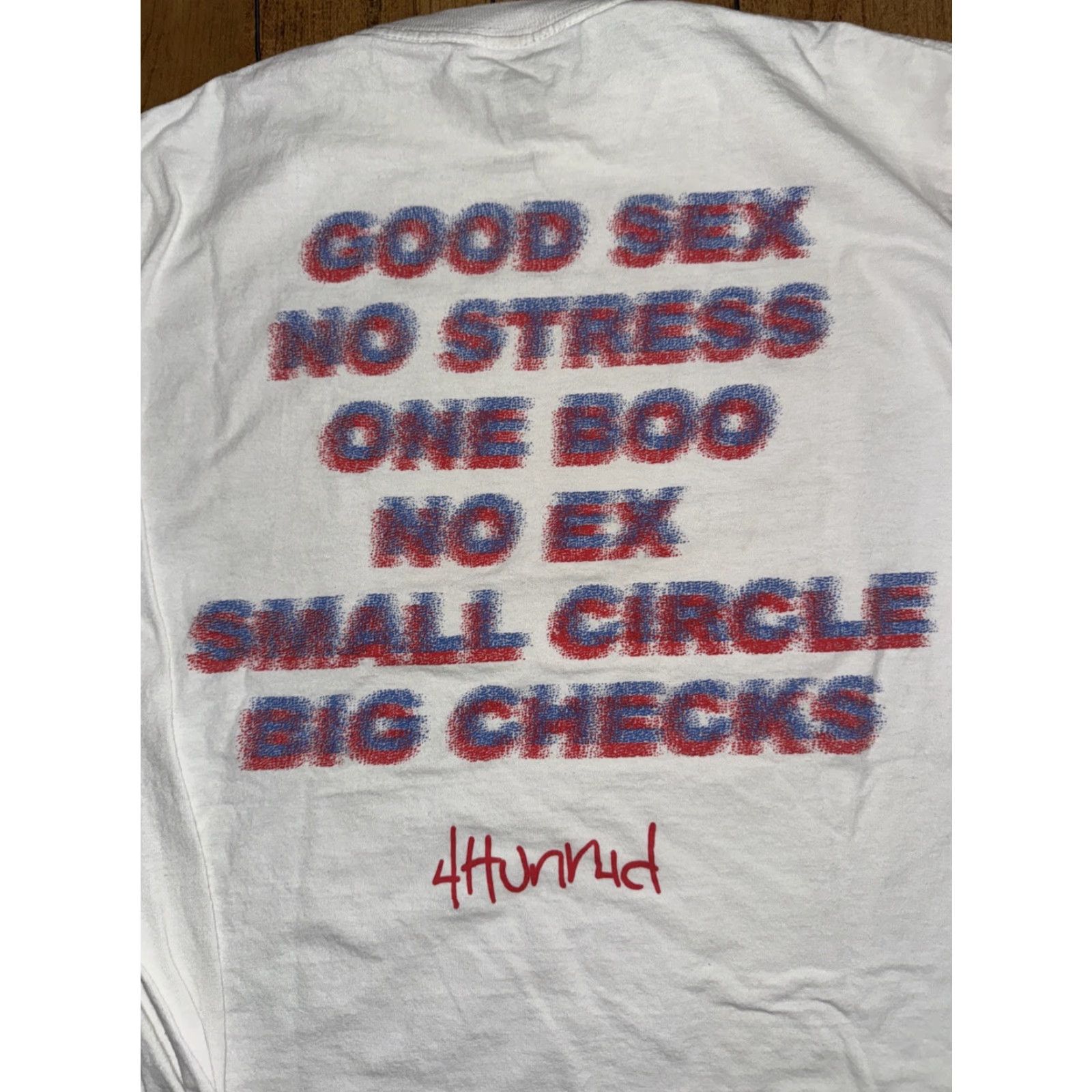 Vintage VINTAGE? 4Hunnid Long Sleeve Graphic Tee White M Good Sex No Stress Mens Shirt Size US M / EU 48-50 / 2 - 2 Thumbnail