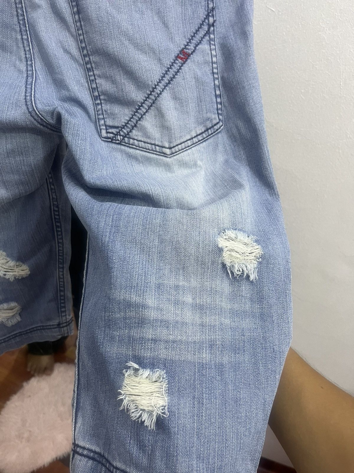 Japanese Brand MCD Hardcore Surf Punk Denim Shorts Distressed Size US 36 / EU 52 - 14 Thumbnail