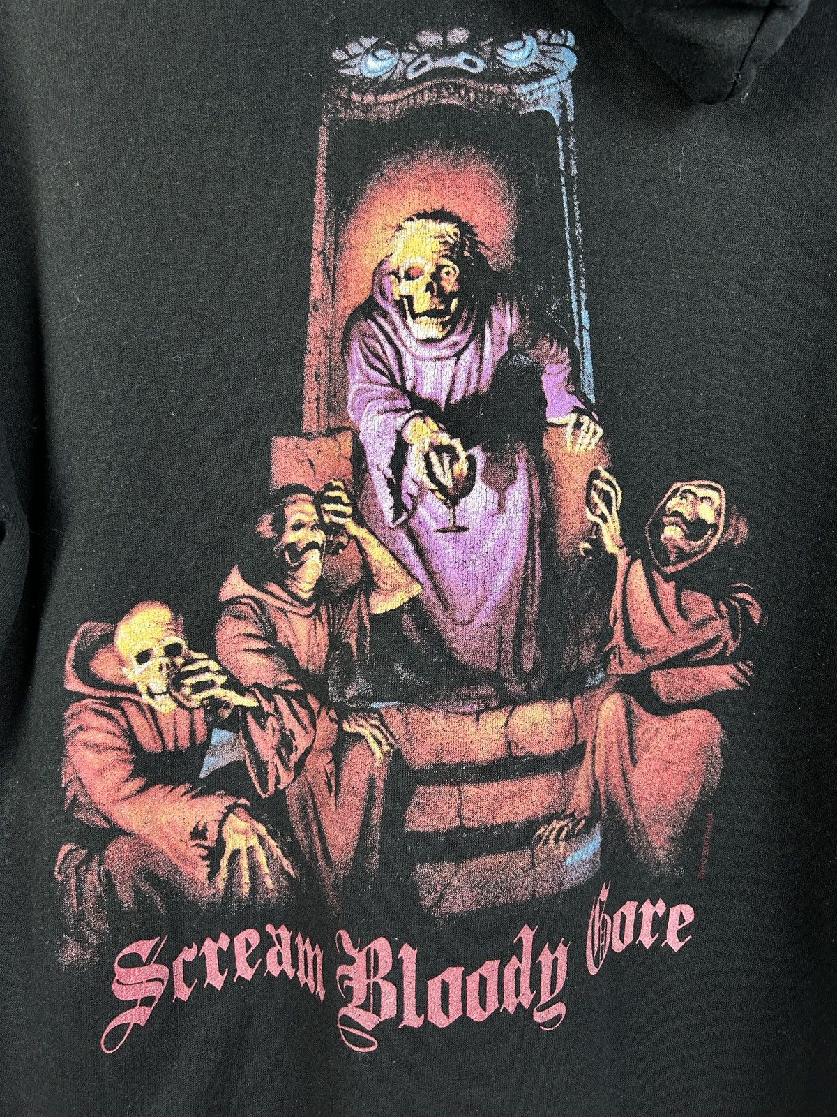 Band Tees 00s Death 2006 Scream Bloody Gore Metal Band Hoodie Black L Size US L / EU 52-54 / 3 - 7 Thumbnail