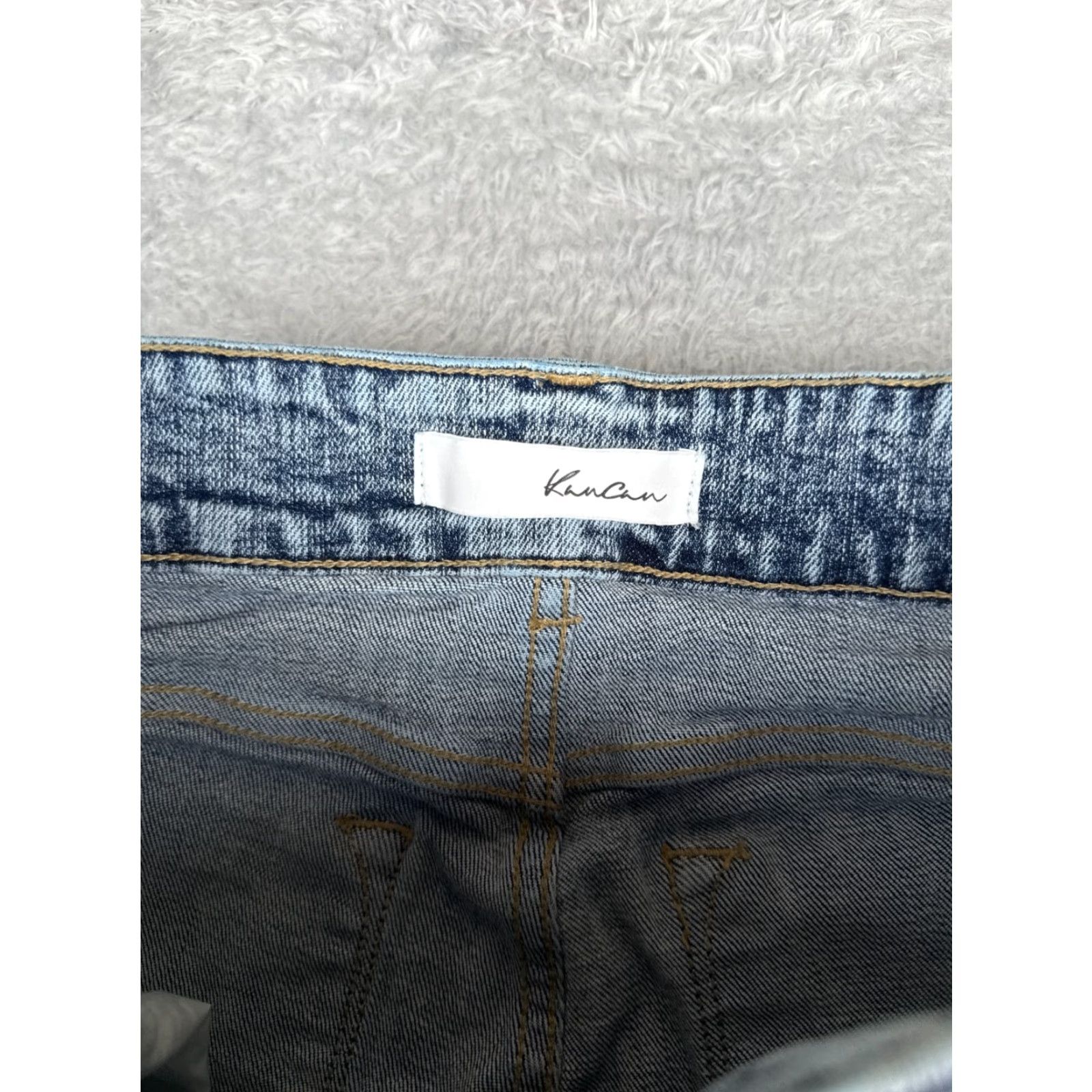 Vintage Kancan Jeans Womens Jeans Flared Mid Rise 29x30 Blue Denim 9 Juniors Stretch 5-Pocket Designer Vintage: No Size 30" / US 8 / IT 44 - 6 Thumbnail