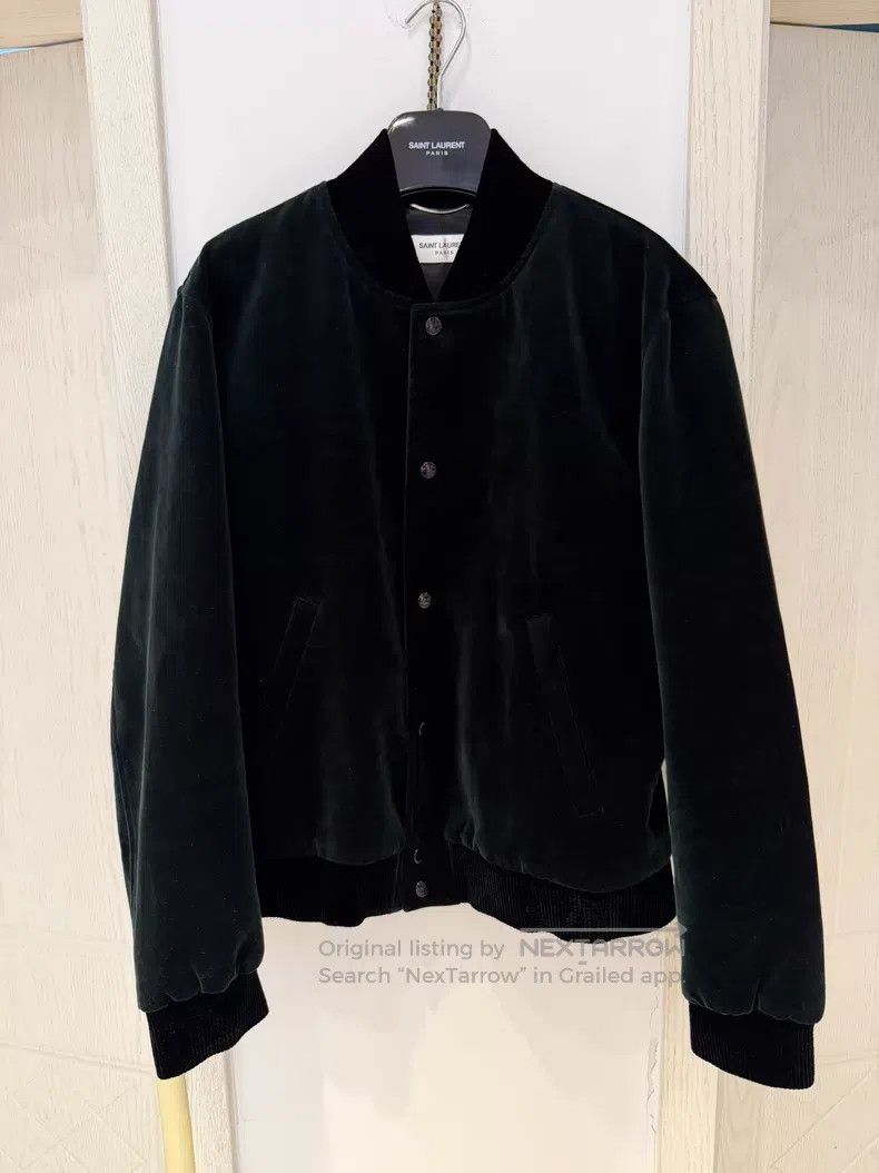 Saint Laurent Paris Saint Laurent Paris Velvet baseball jacket i Size US L / EU 52-54 / 3 - 1 Thumbnail