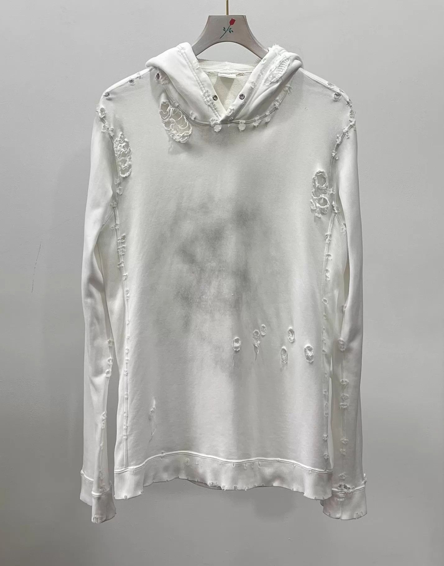 Number (N)ine Numbernine 02SS Distressed Ink Stain Long Hoodie Size US M / EU 48-50 / 2 - 1 Thumbnail