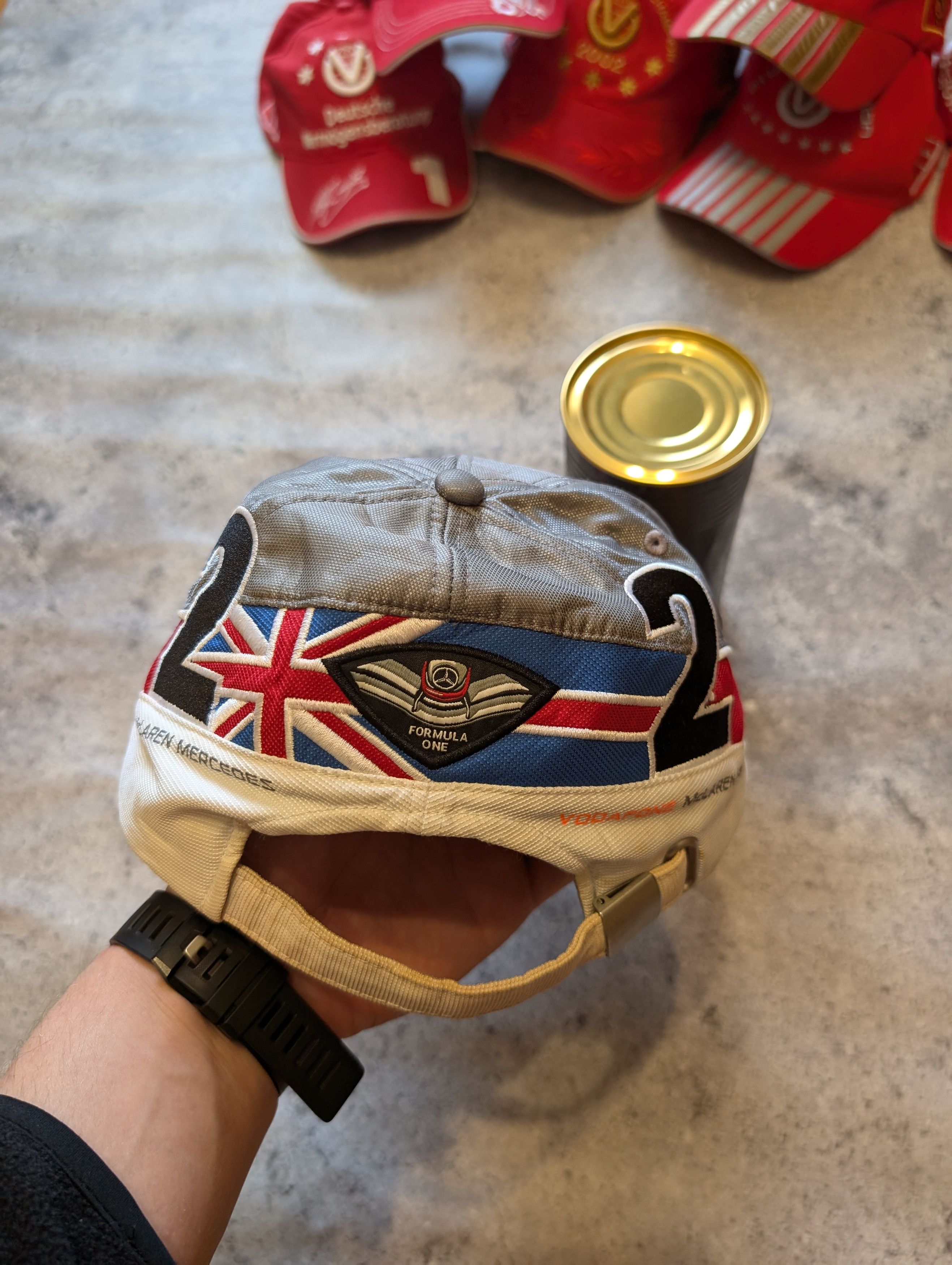 Formula 1 × Mercedes-Benz Mercedes Benz Cap Lewis Hamilton Vintage Racing Big Logo Size ONE SIZE - 3 Thumbnail