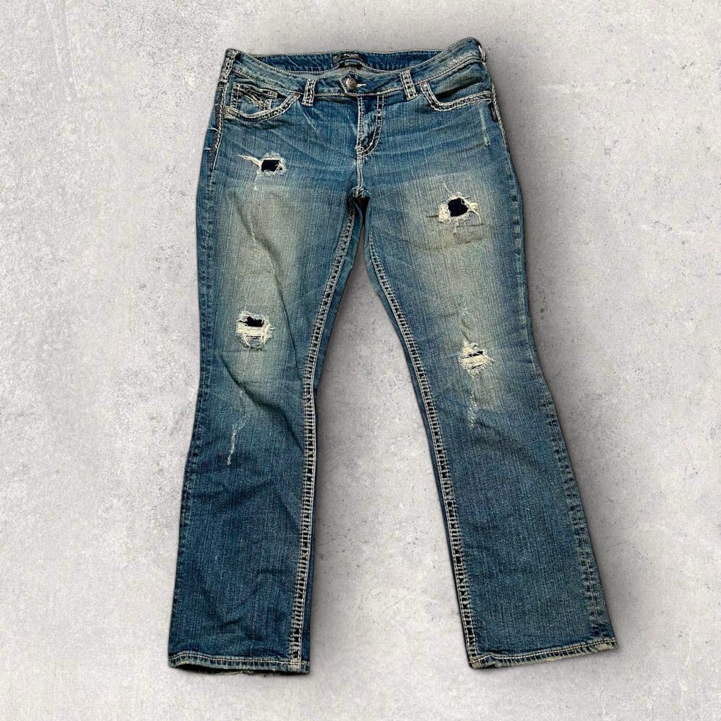Silver Jeans Co. Vintage Silver Jean Co. Denim Distressed sz 16/31L Size 38" / US 16 / IT 52 - 1 Thumbnail