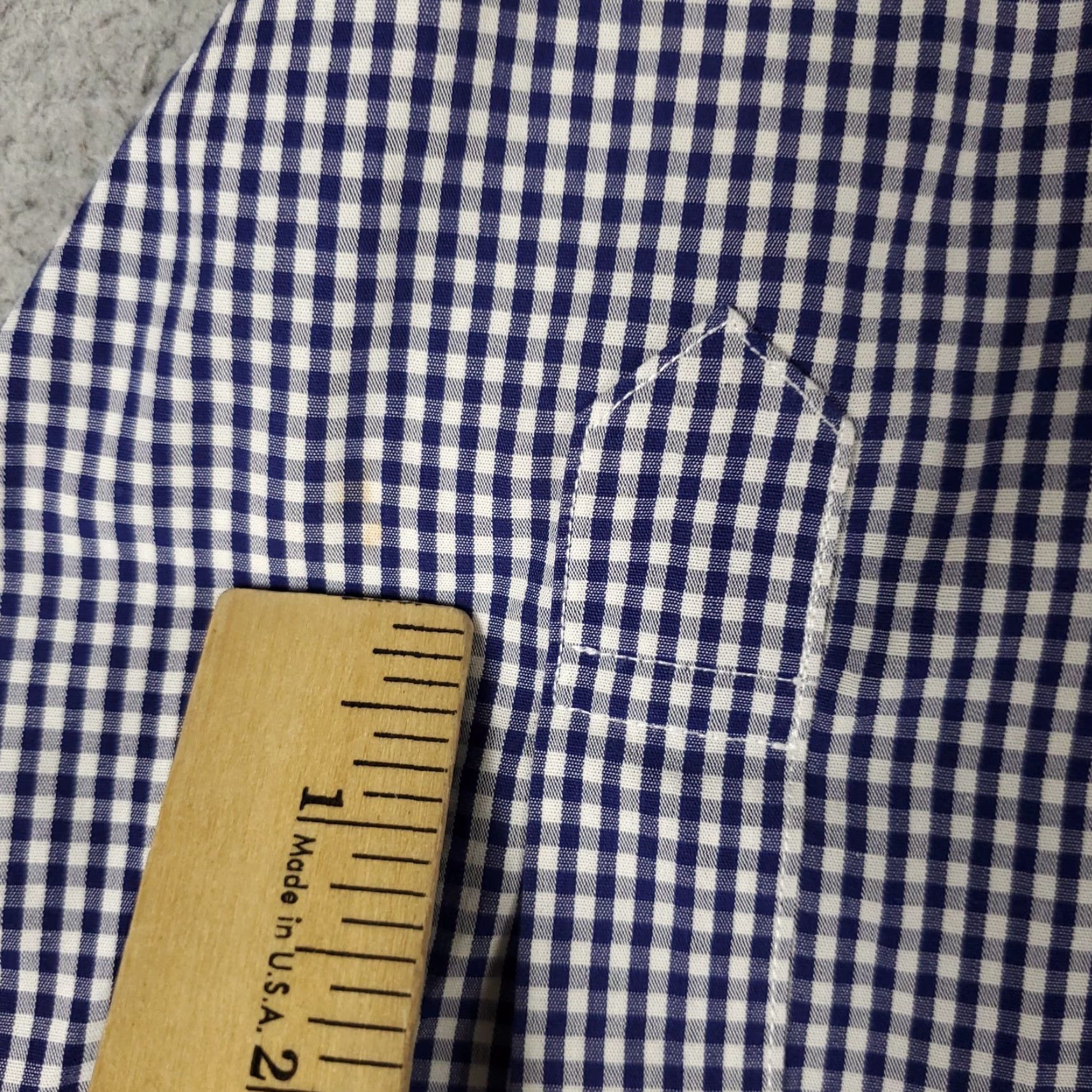 Brooks Brothers Brooks Brothers Shirt Mens 15.5 Blue Check Dress Button Up Long Sleeve Size 42R - 3 Thumbnail