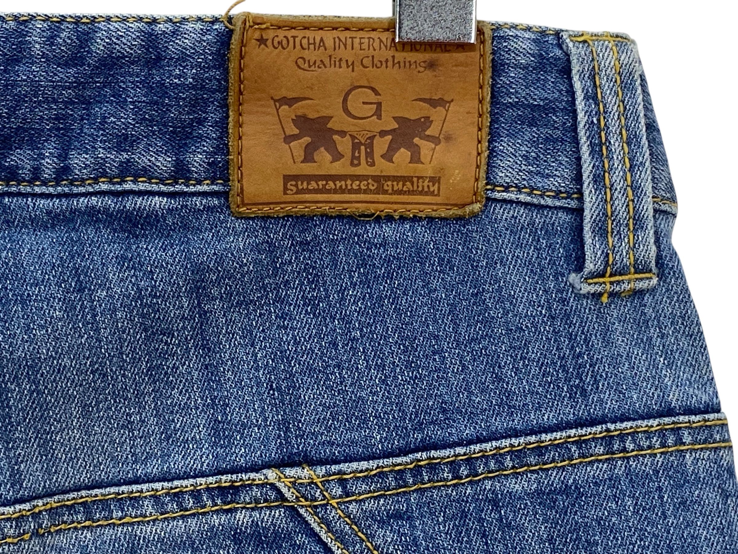 Gotcha × Japanese Brand J-Cut Denim Distressed Jeans Size US 31 - 8 Thumbnail