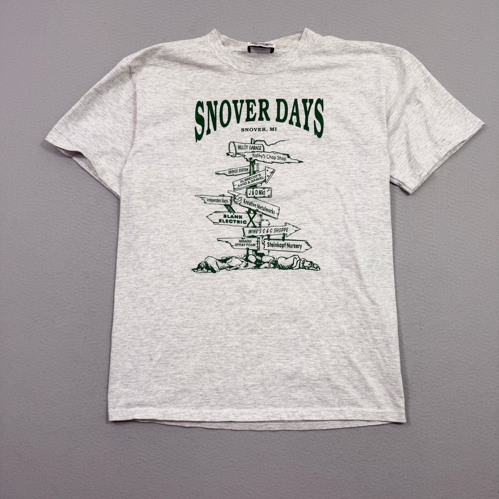 Vintage Vintage Snover Days Shirt Men's Large Gray Michigan 90s Car Size US L / EU 52-54 / 3 - 1 Thumbnail