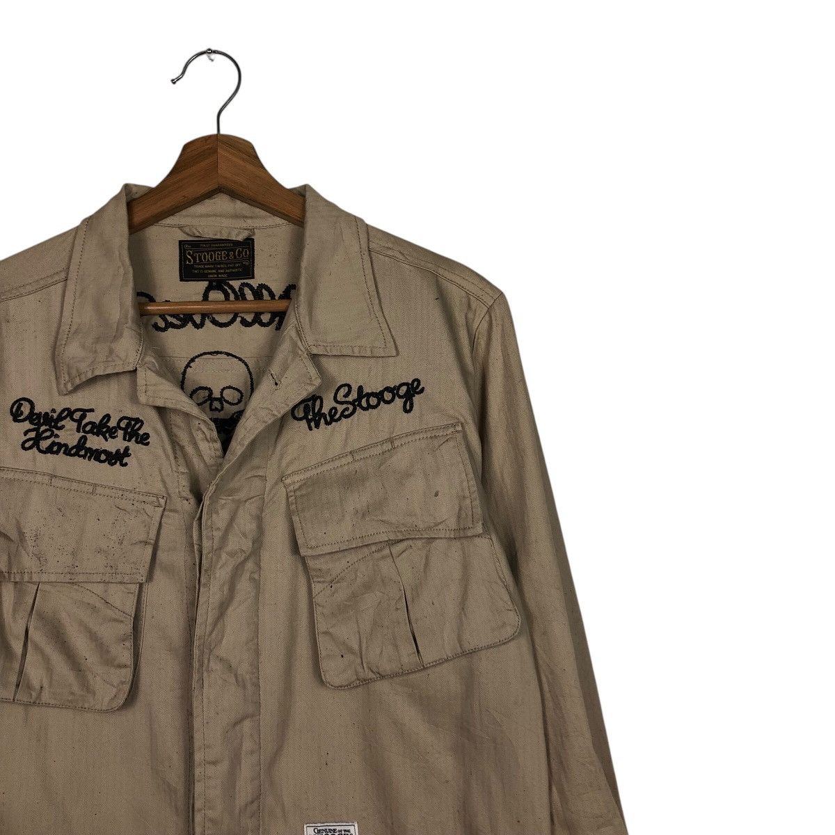 Japanese Brand 📌Vintage Stooge & Co Biker Jacket Big Logo Cafe Racer Size US S / EU 44-46 / 1 - 7 Thumbnail