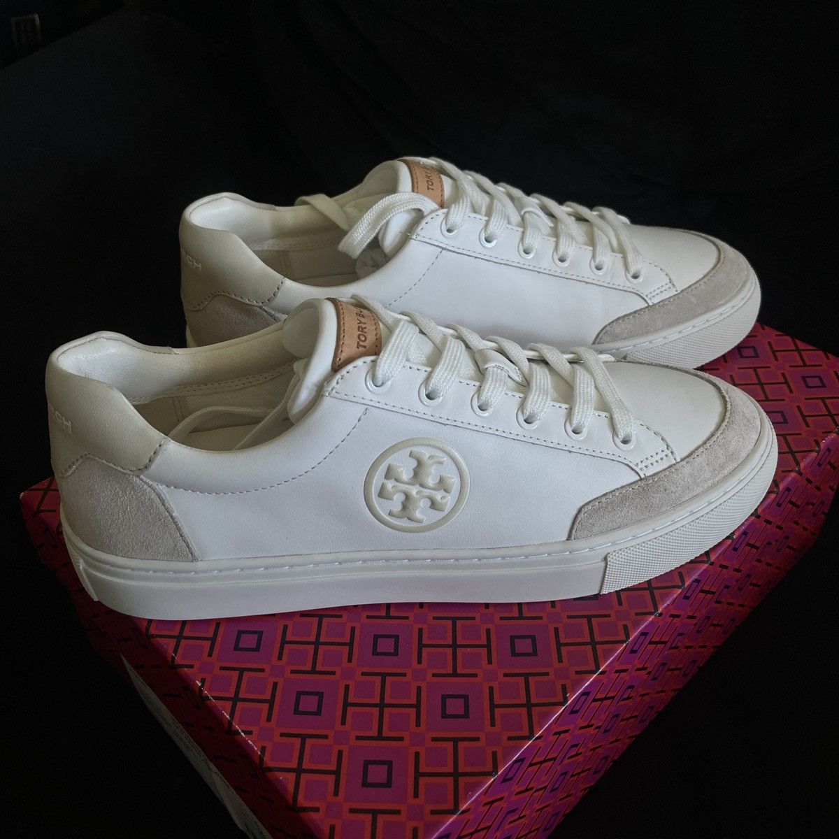 Tory Burch Colour block 100% leather sneakers minimalist Size US 8.5 / IT 38.5 - 5 Thumbnail