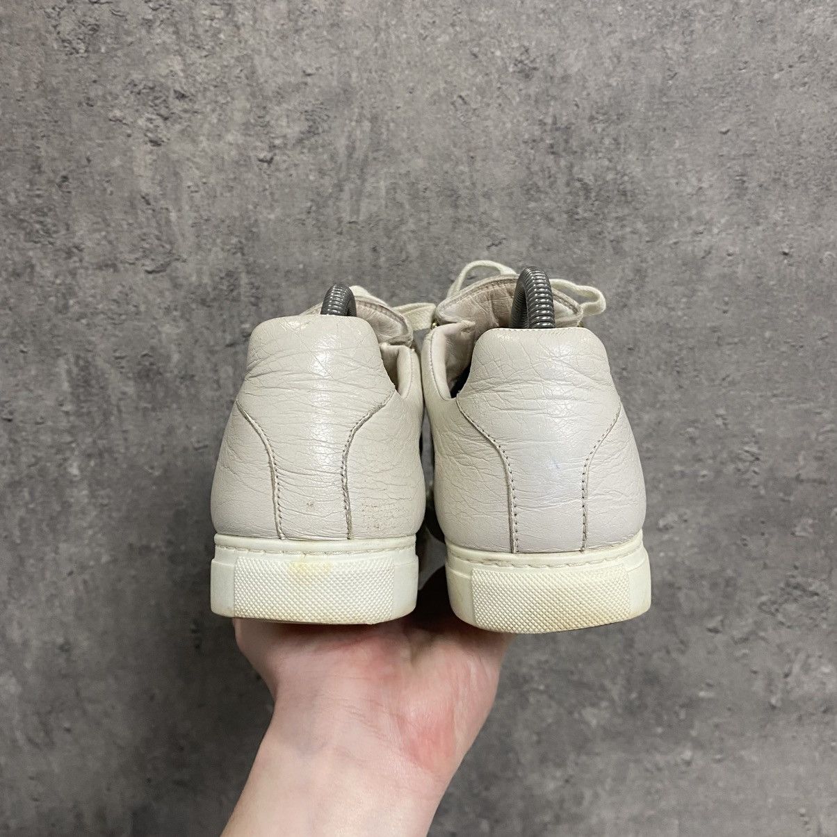 Balenciaga Balenciaga Arena Low Top White Leather Shoes With Box Luxury Size US 5.5 / EU 38 - 7 Thumbnail