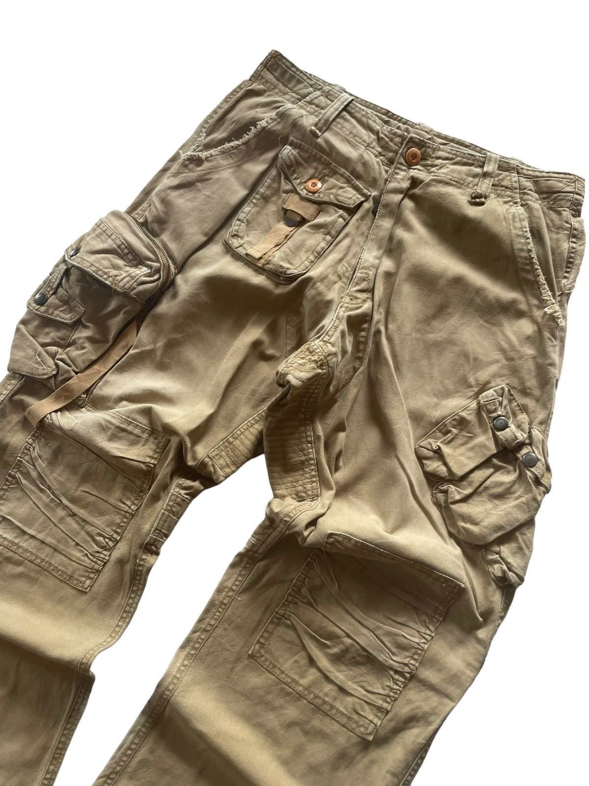 Japanese Brand × Junya Watanabe Junyawatanabe Dolce Gabanna Style Distressed Baggy Cargos Size US 32 / EU 48 - 3 Thumbnail