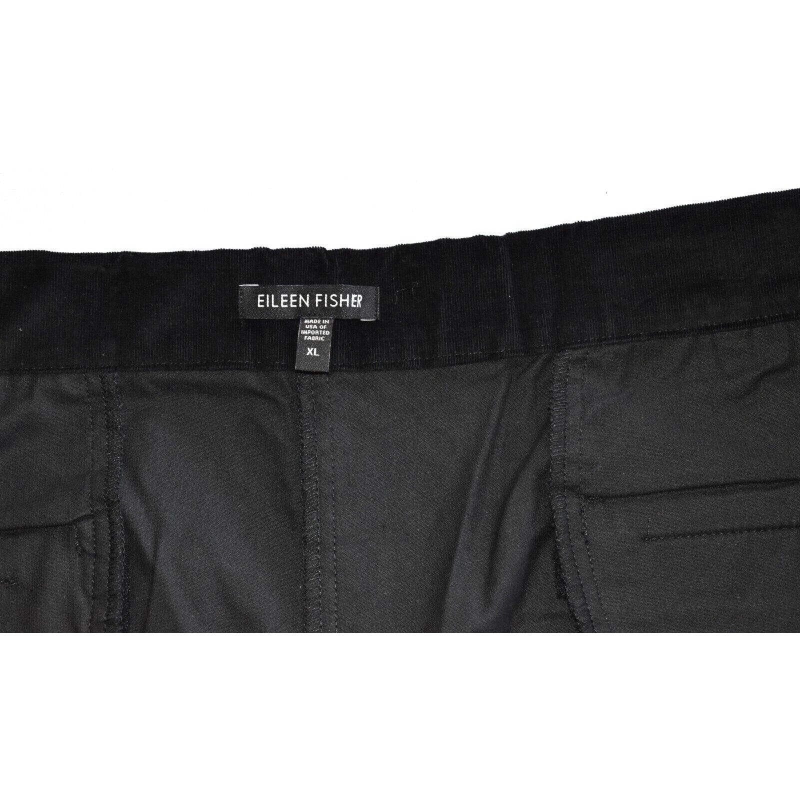 Eileen Fisher NEW EILEEN FISHER Black Velour Side Zipper Trouser Pants XL Size 38" / US 16 / IT 52 - 5 Thumbnail