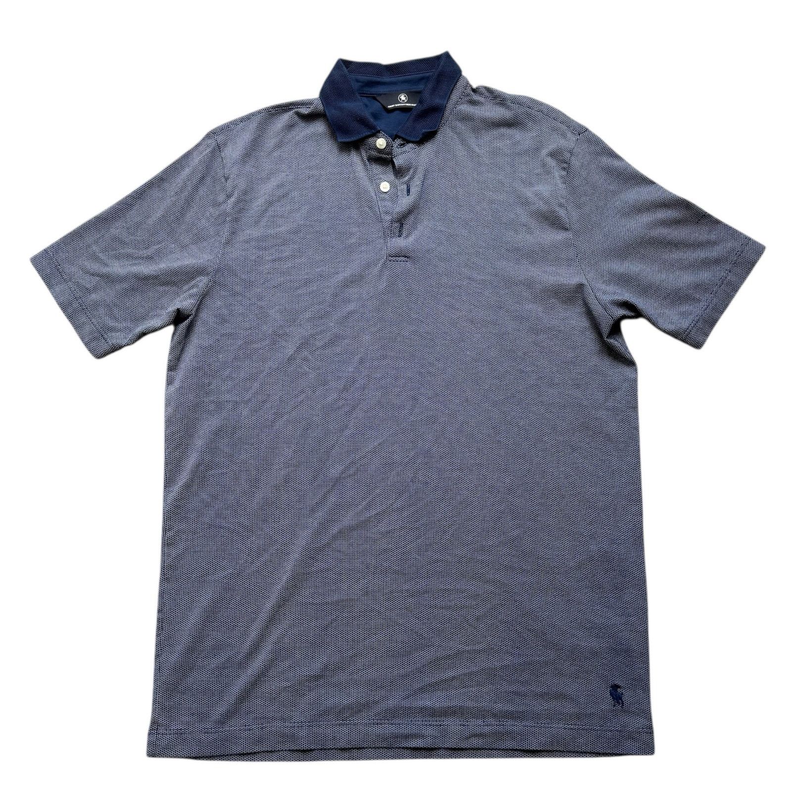 Hart Schaffner Marx Hart Schaffner Marx Navy Blue Print Short Sleeve Polo Shirt Size US M / EU 48-50 / 2 - 1 Thumbnail