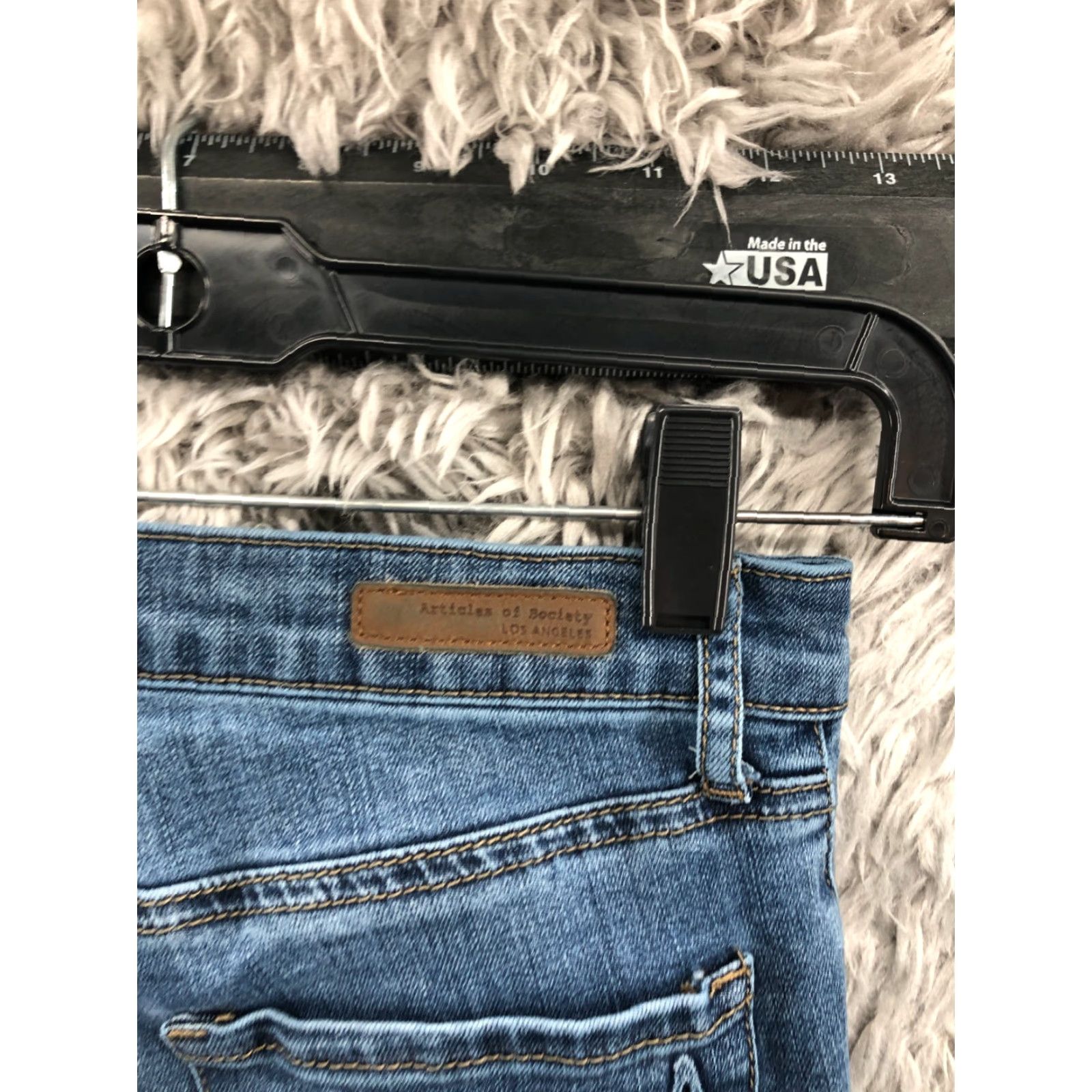 Vintage Articles of Society Jeans Size 25 Womens Medium Wash Blue Mid Rise Size 42" / US 20 - 6 Thumbnail