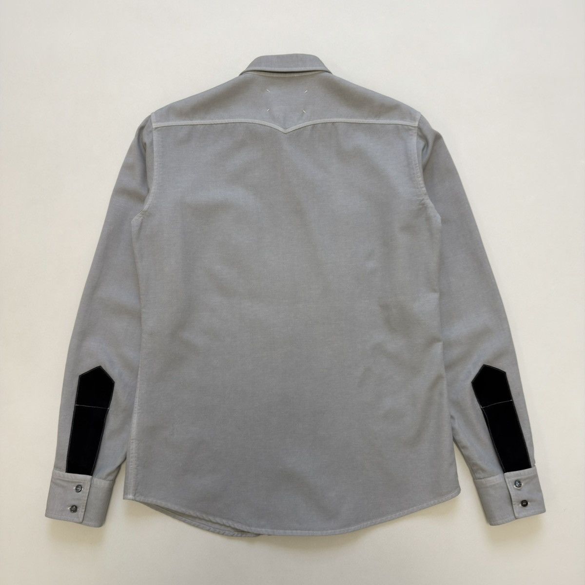 Maison Margiela A/W 11 Sample Light Grey Cotton Western Shirt Size US M / EU 48-50 / 2 - 16 Thumbnail