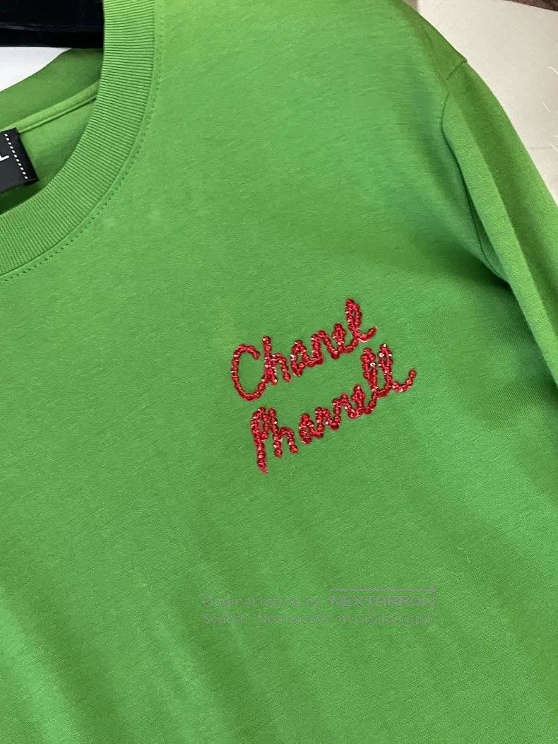 Chanel Chanel Feidong co-branded green letter logo stud beads lon Size S / US 4 / IT 40 - 2 Thumbnail