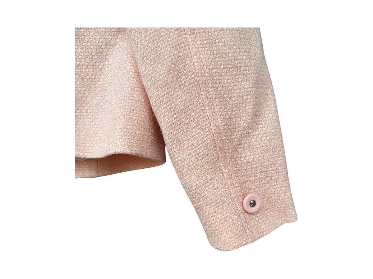 Courreges RARE Vintage 90s Courreges Pink Peach Tweed Jacket Blazer Size S / US 4 / IT 40 - 6 Thumbnail